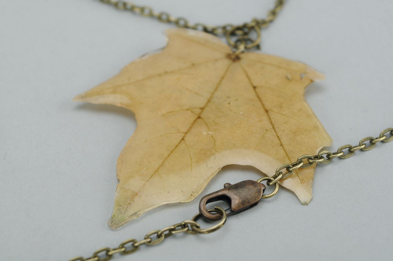 Pendant Sycamore leaf with chamomile photo 4