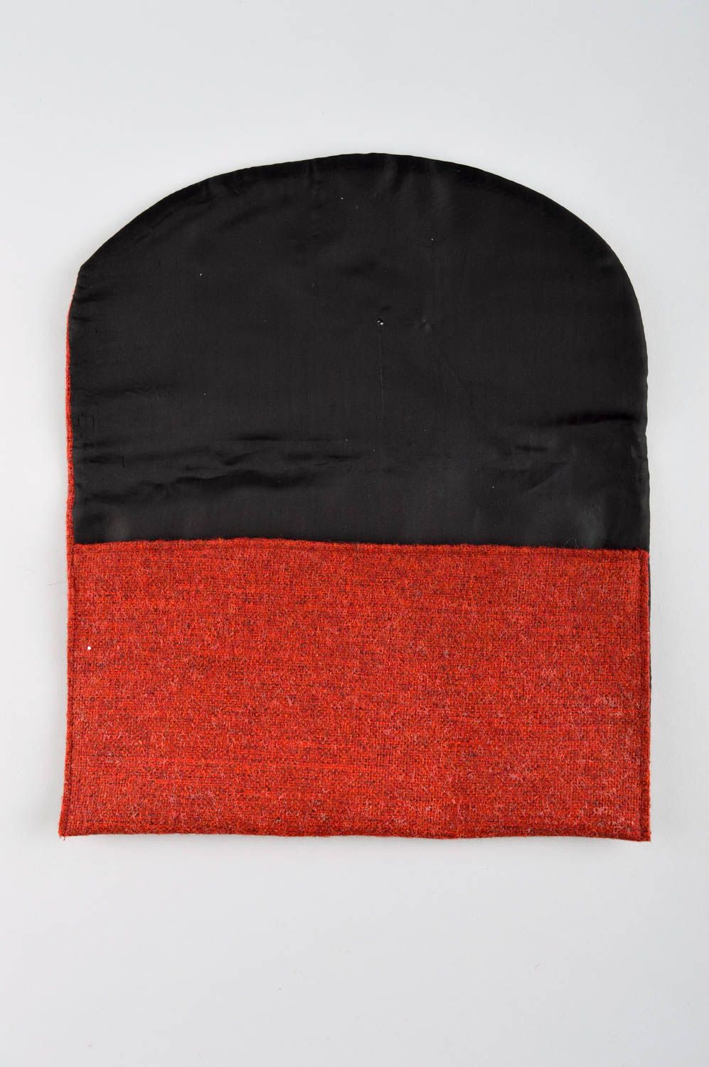 Rote Clutch Tasche handmade ausgefallene Tasche Damen Accessoire aus Leinen foto 5