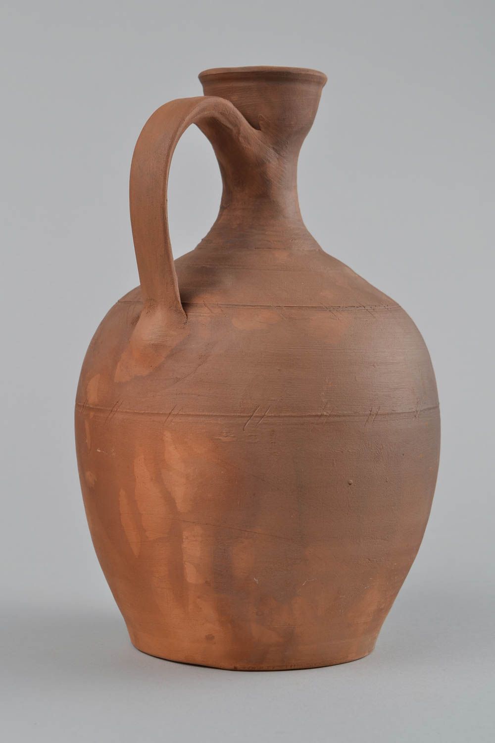 Clay lead-free 80 oz handmade old Greek style 11 wine pitcher 2,55 lb photo 4