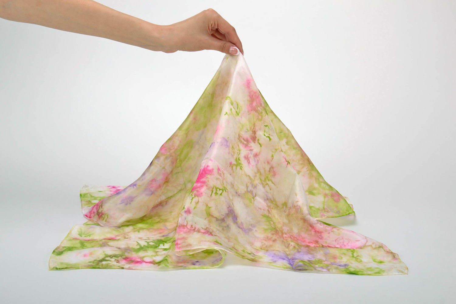 Light green silk shawl photo 2