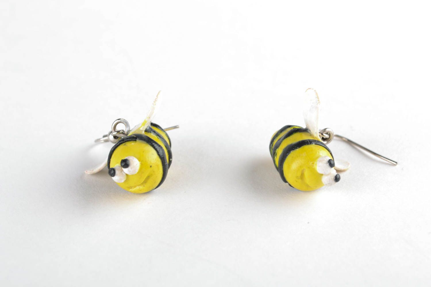 Plastic earrings in the shape of bees photo 2