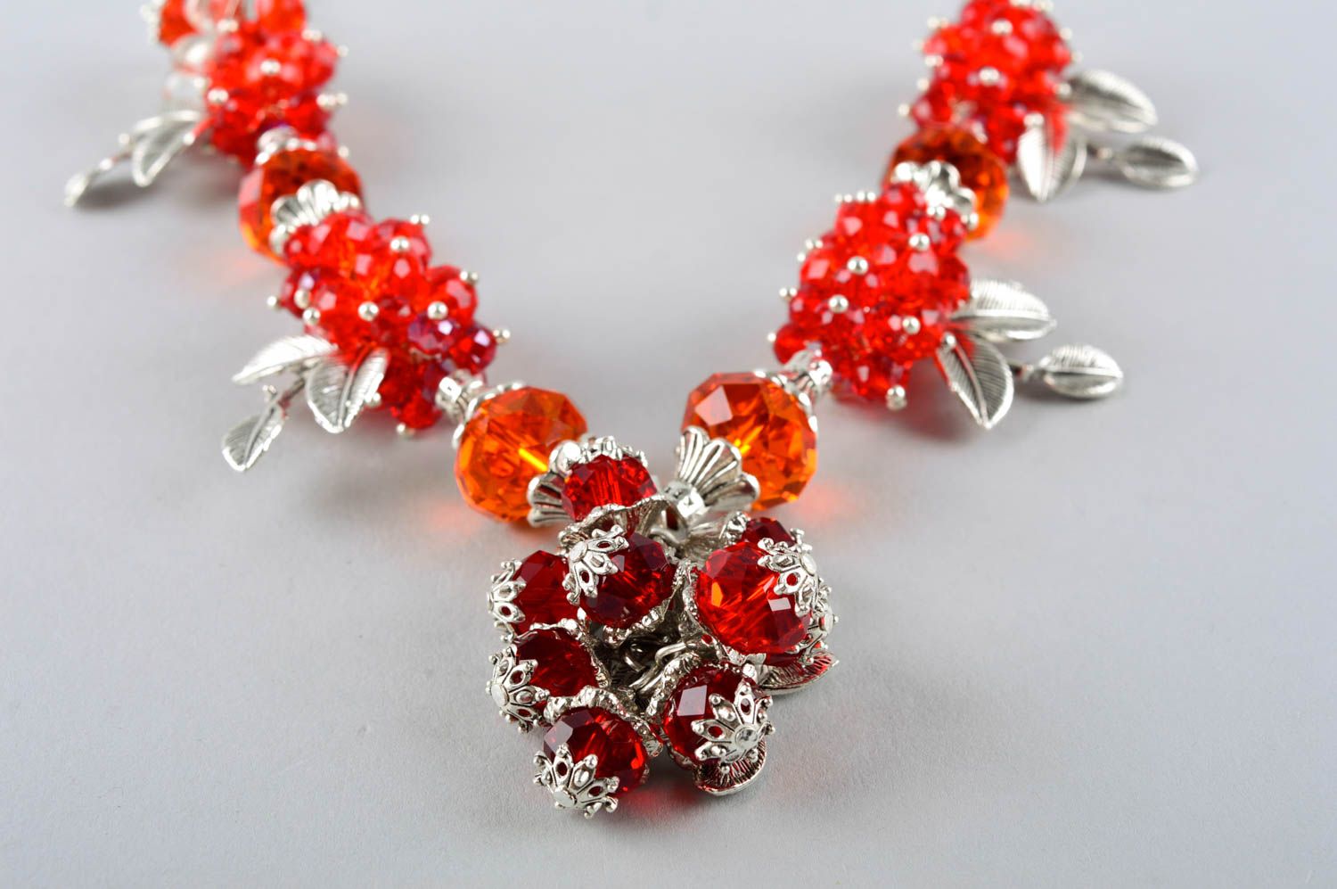 Rote Halskette für Frauen handmade Mode Schmuck schöner Designer Schmuck foto 3