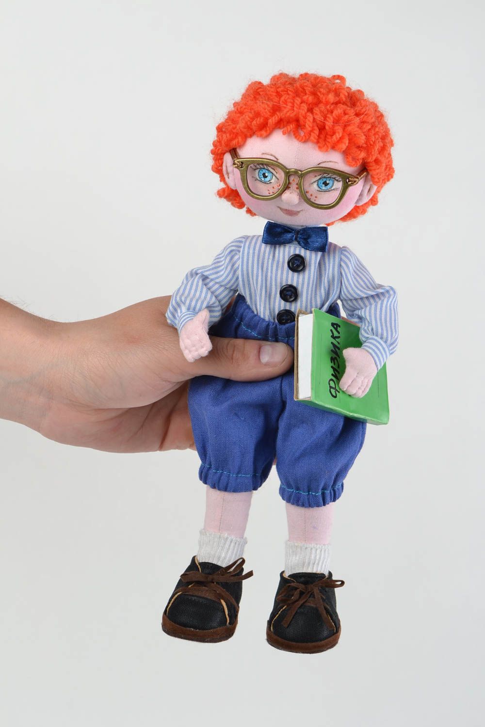Кукла для интерьера и детей тканевая мягкая игрушка ручной работы Кибернетик фото 2