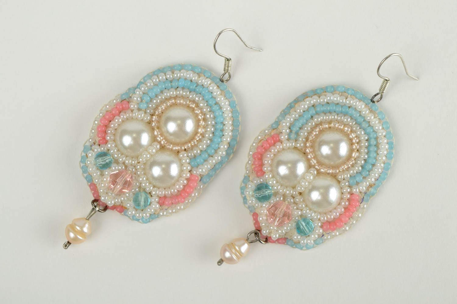 Long earrings with charms handmade earrings soutache earrings fashion jewelry photo 2