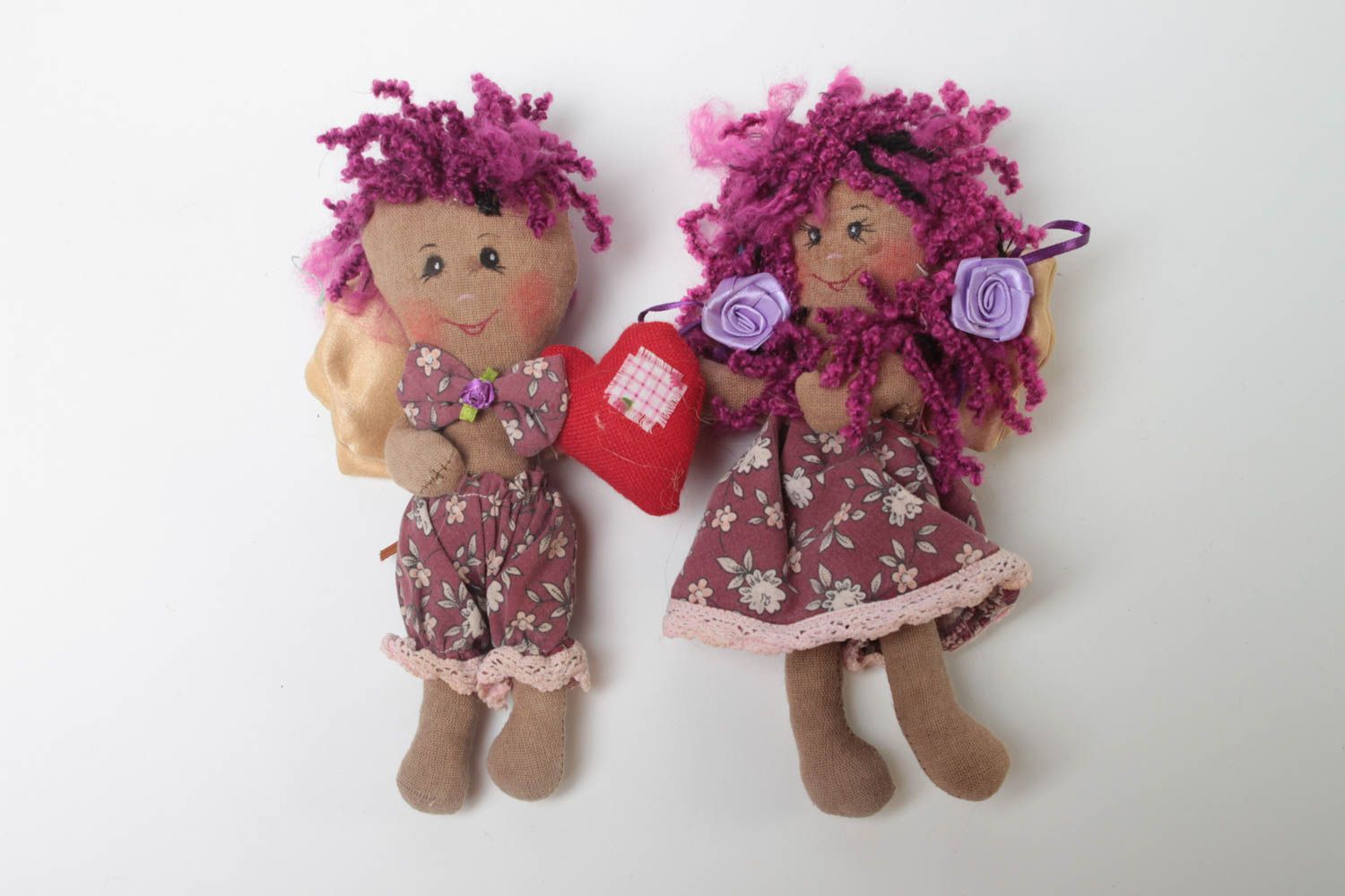 Handmade angel toy soft angels toys with heart set of toys handmade soft toy  photo 2