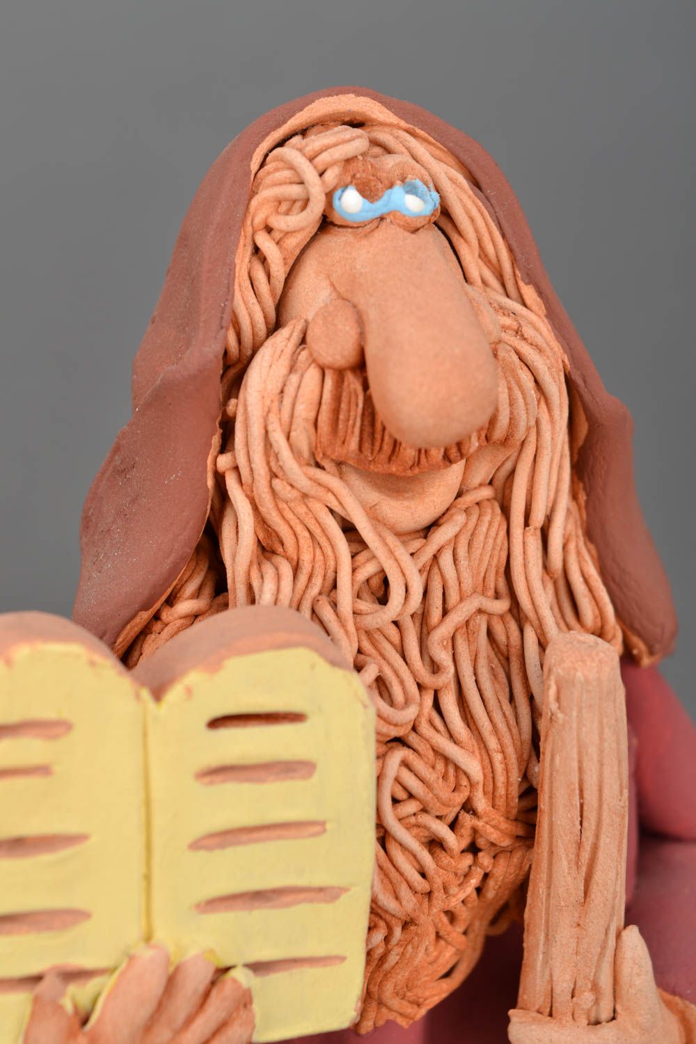 Handmade clay figurine Moses photo 4