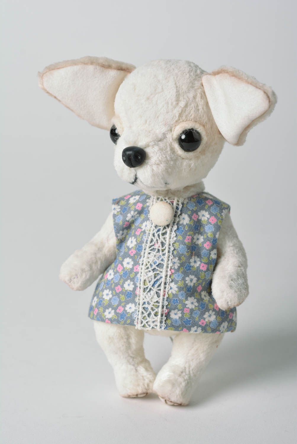 Perro de peluche hecho a mano juguete de tela regalo original para niña foto 2