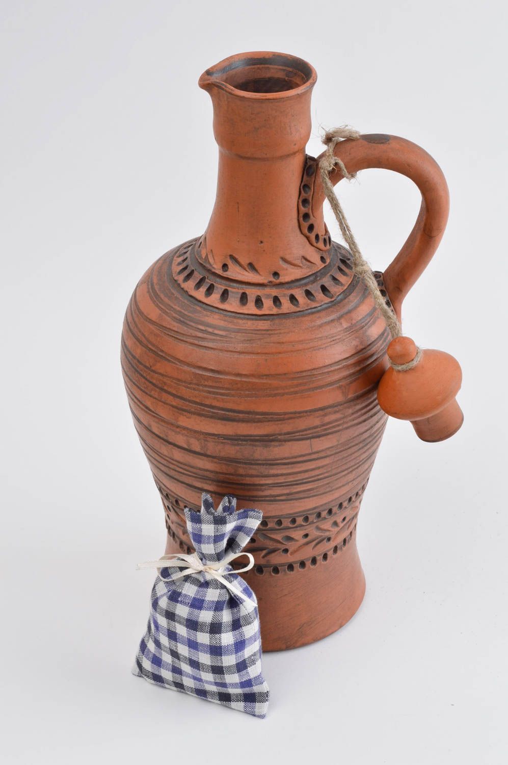 Garrafa de cerámica hecha a mano vajilla de barro menaje de cocina 2 litros  foto 1