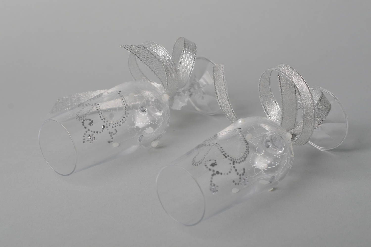 Copas de matrimonio de vidrio hechas a mano accesorio para boda regalo original foto 4