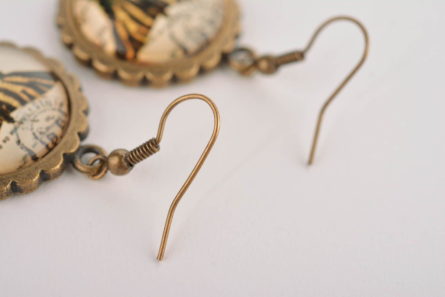Stylish handmade glass earrings metal earrings fashion accessories for girls photo 5