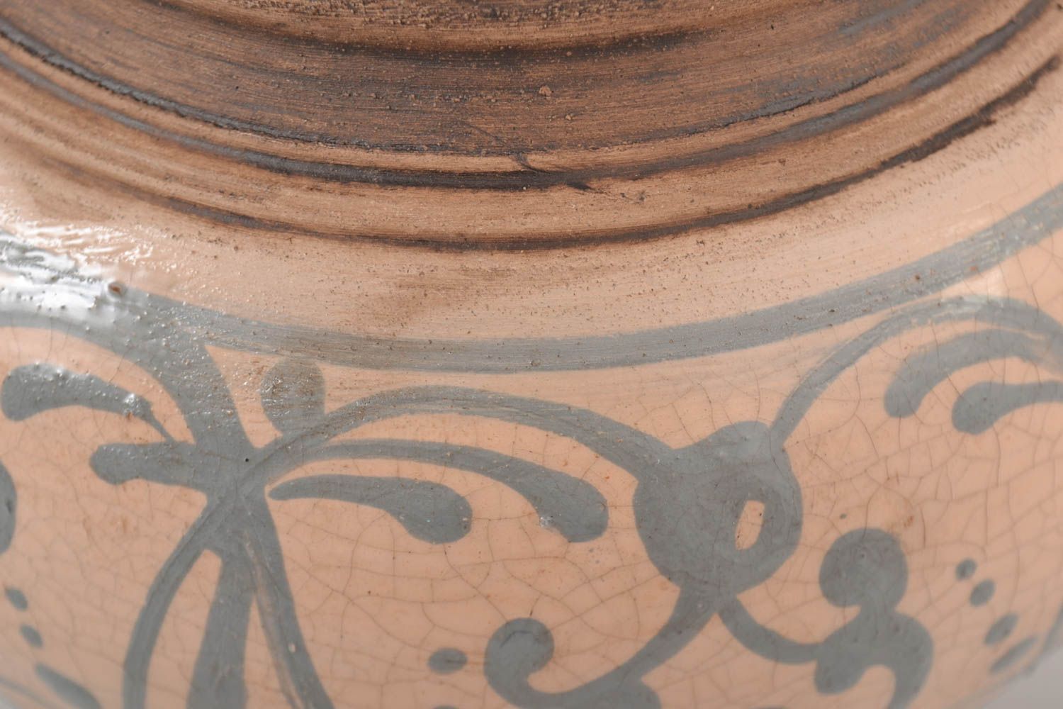 Jarro de cerámica hecho a mano vajilla original étnica utensilio de cocina  foto 2