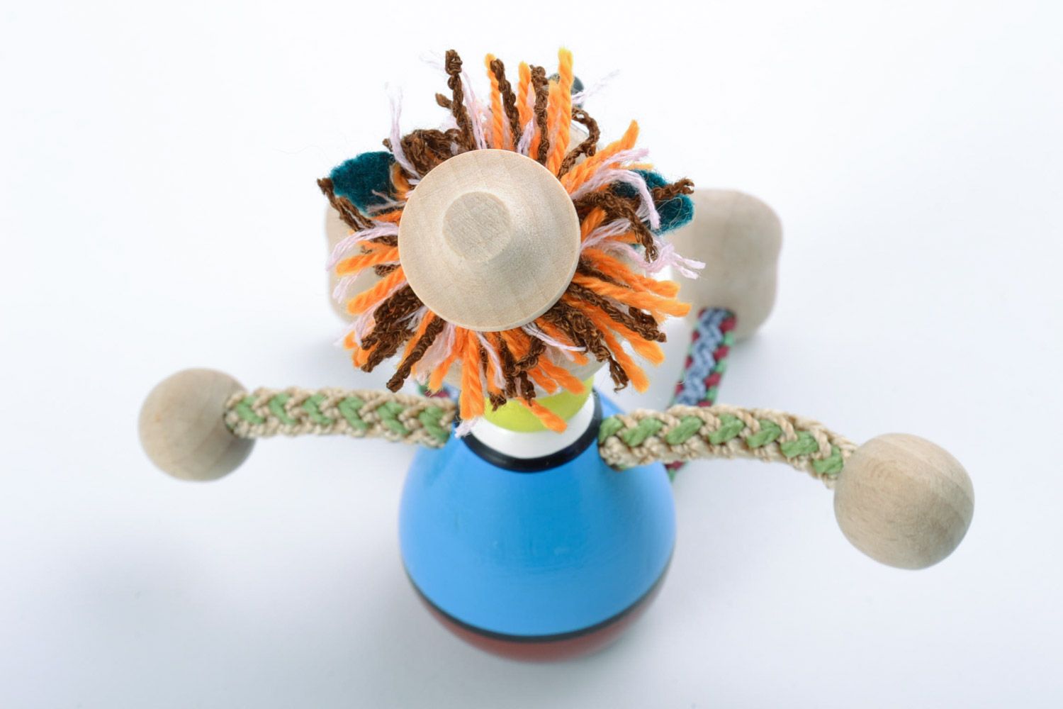 Schönes lustiges kleines Öko Spielzeug Maus aus Holz handmade für Kleinkinder  foto 4