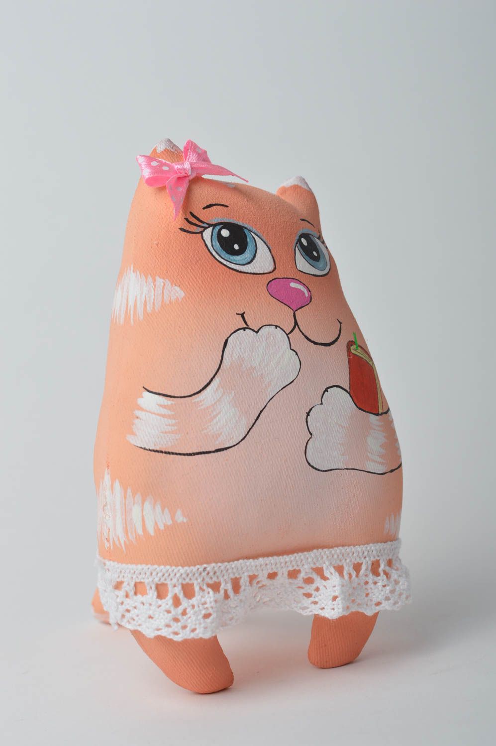 Игрушка кошка с ароматом игрушка ручной работы интересный подарок ванильный фото 3
