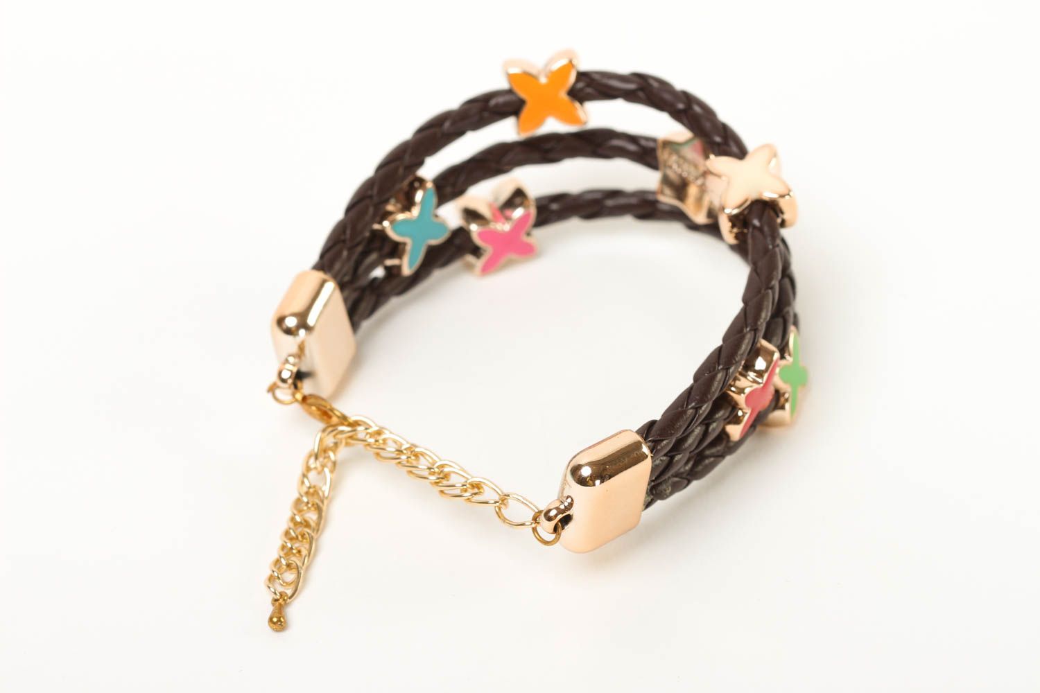 Handmade Damen Armband Geschenk für Frau Schmuck für Frauen Leder Armband  foto 4
