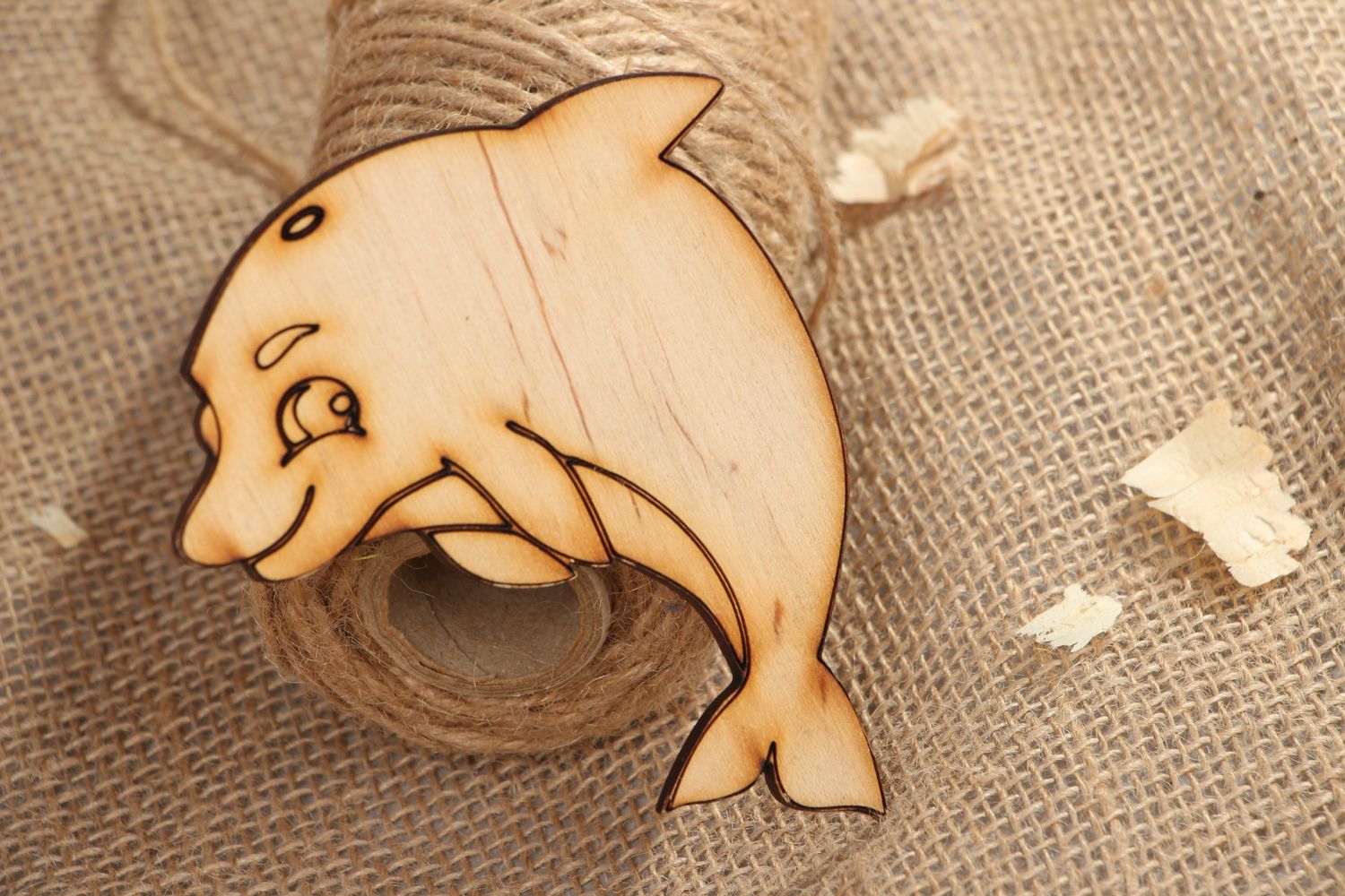 Handmade plywood craft blank Dolphin photo 5