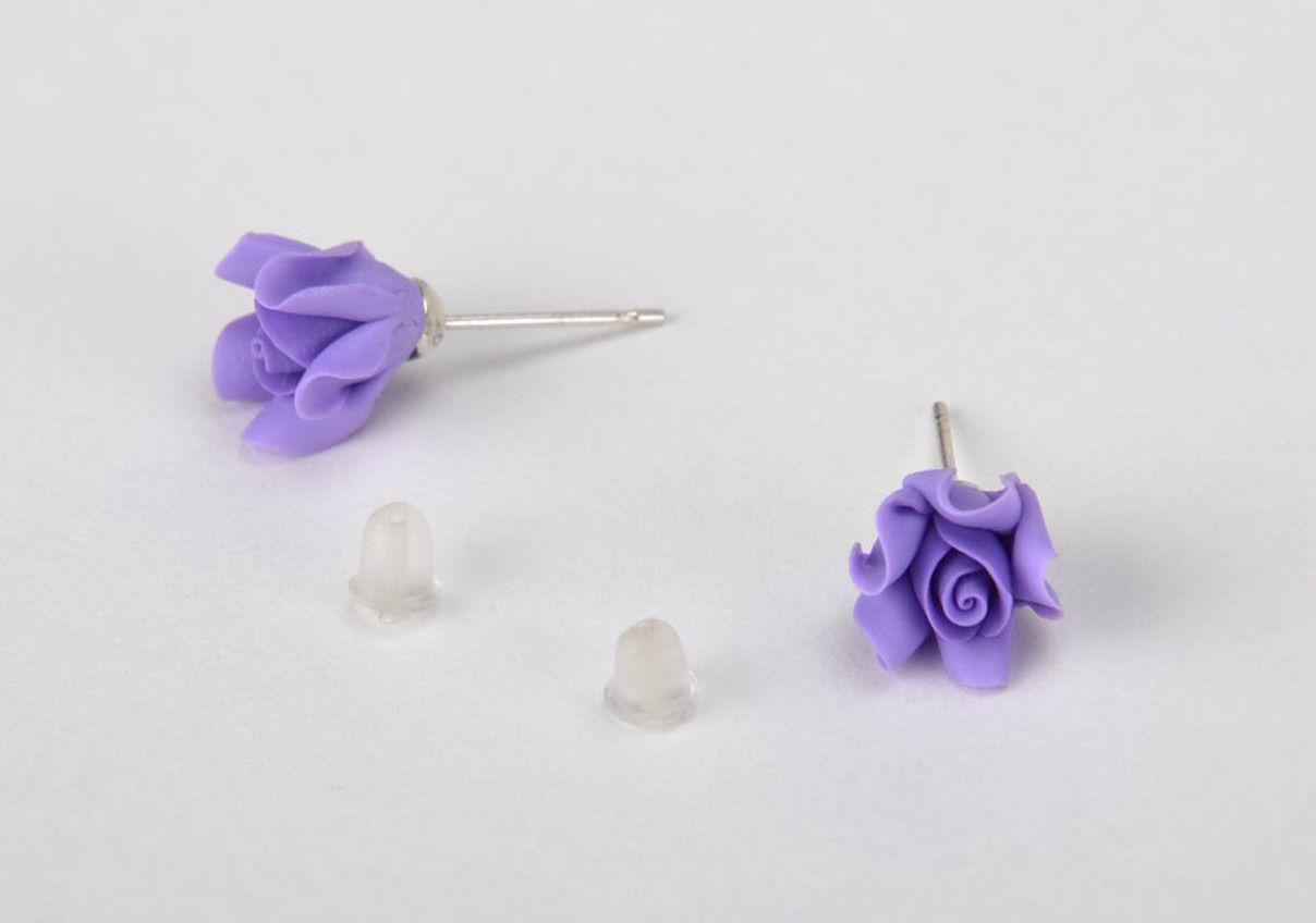 Stud earrings Violet Rose photo 2