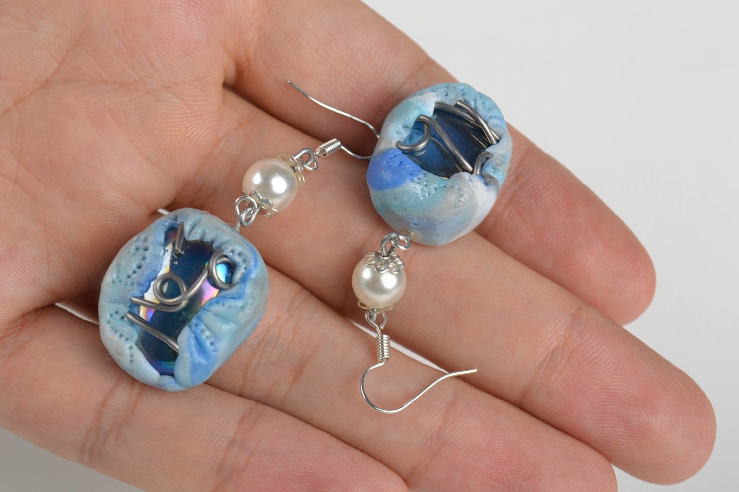 Dangling earrings homemade jewelry polymer clay fashion jewelry gifts for her photo 5