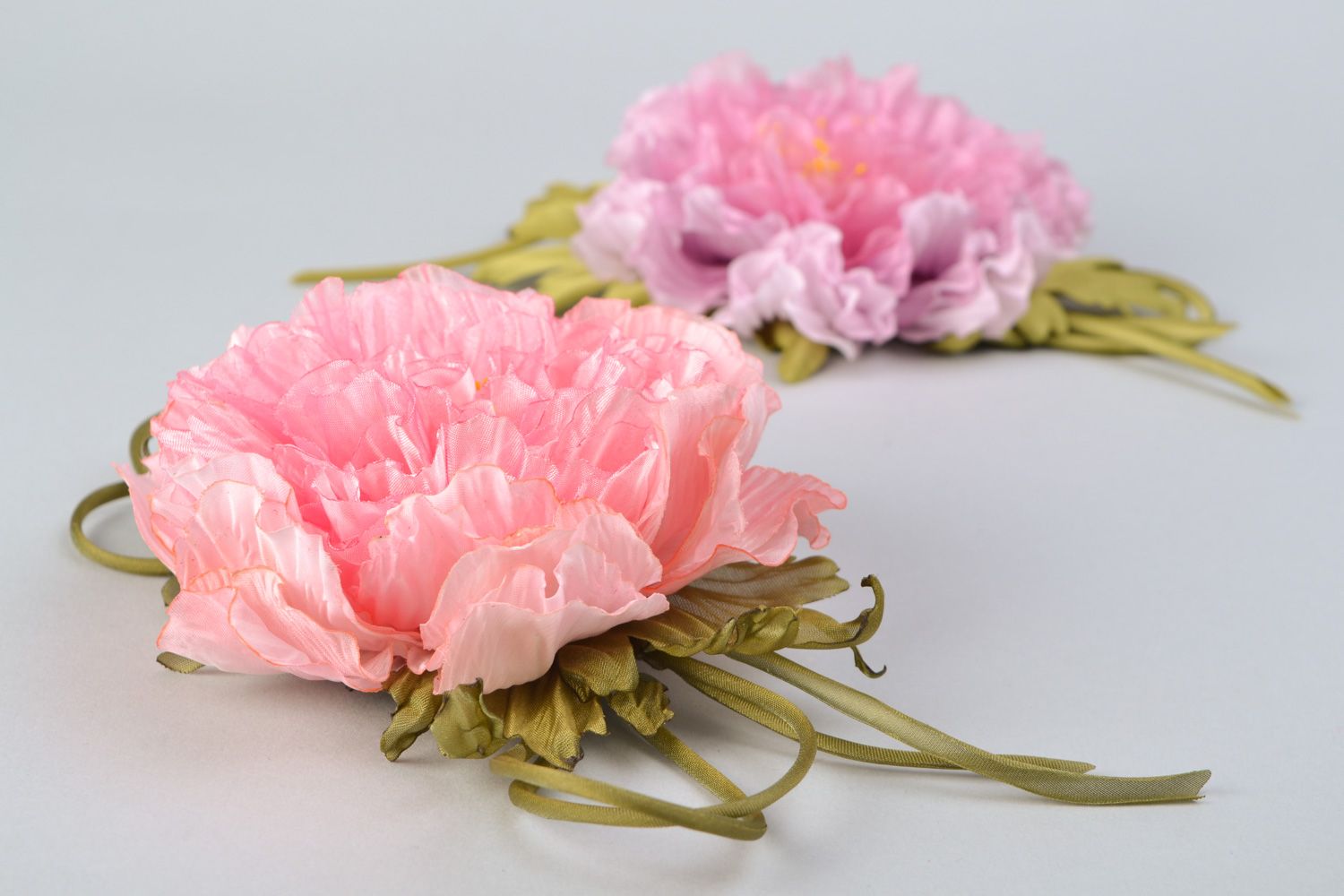 Spille a forma di fiore bello fatte a mano accessori originali fermagli donna foto 3