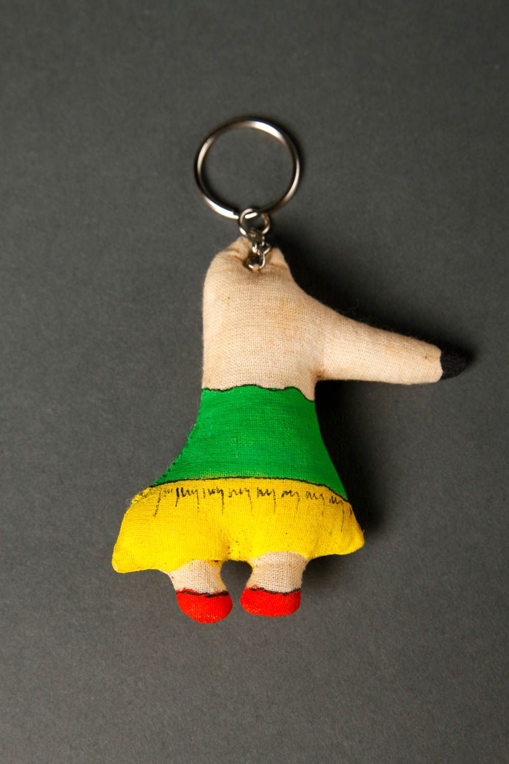 Llavero artesanal de tela juguete de peluche regalo para niño Zorro con corazón foto 4