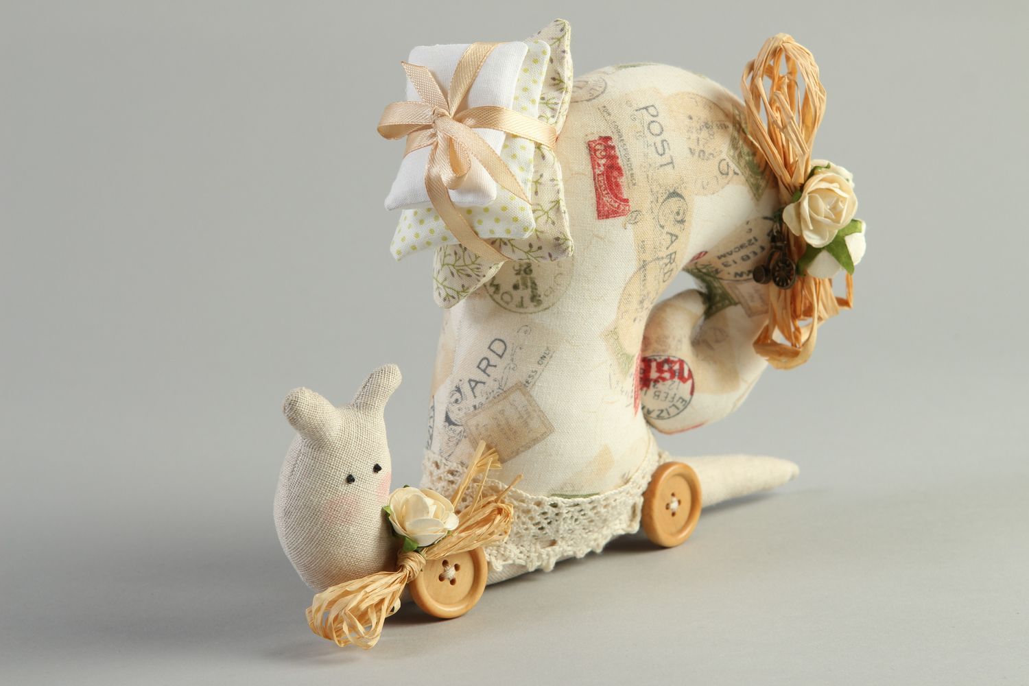 Juguete artesanal de tela de algodón muñeco de peluche regalo original foto 1