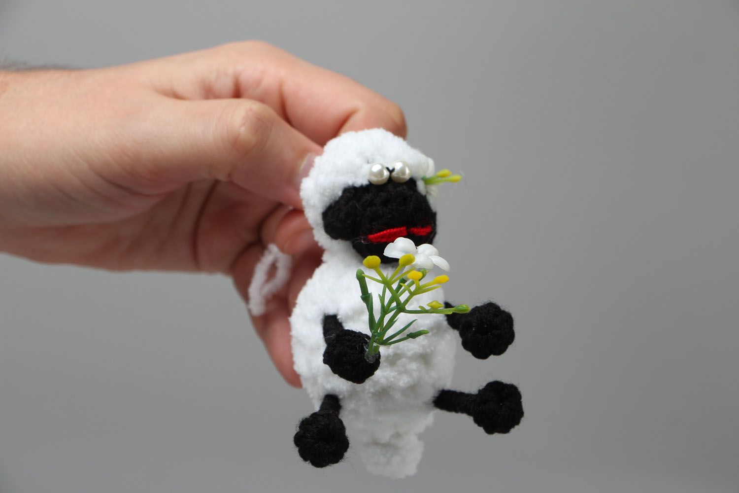 Poupée tricotée mouton faite main photo 4