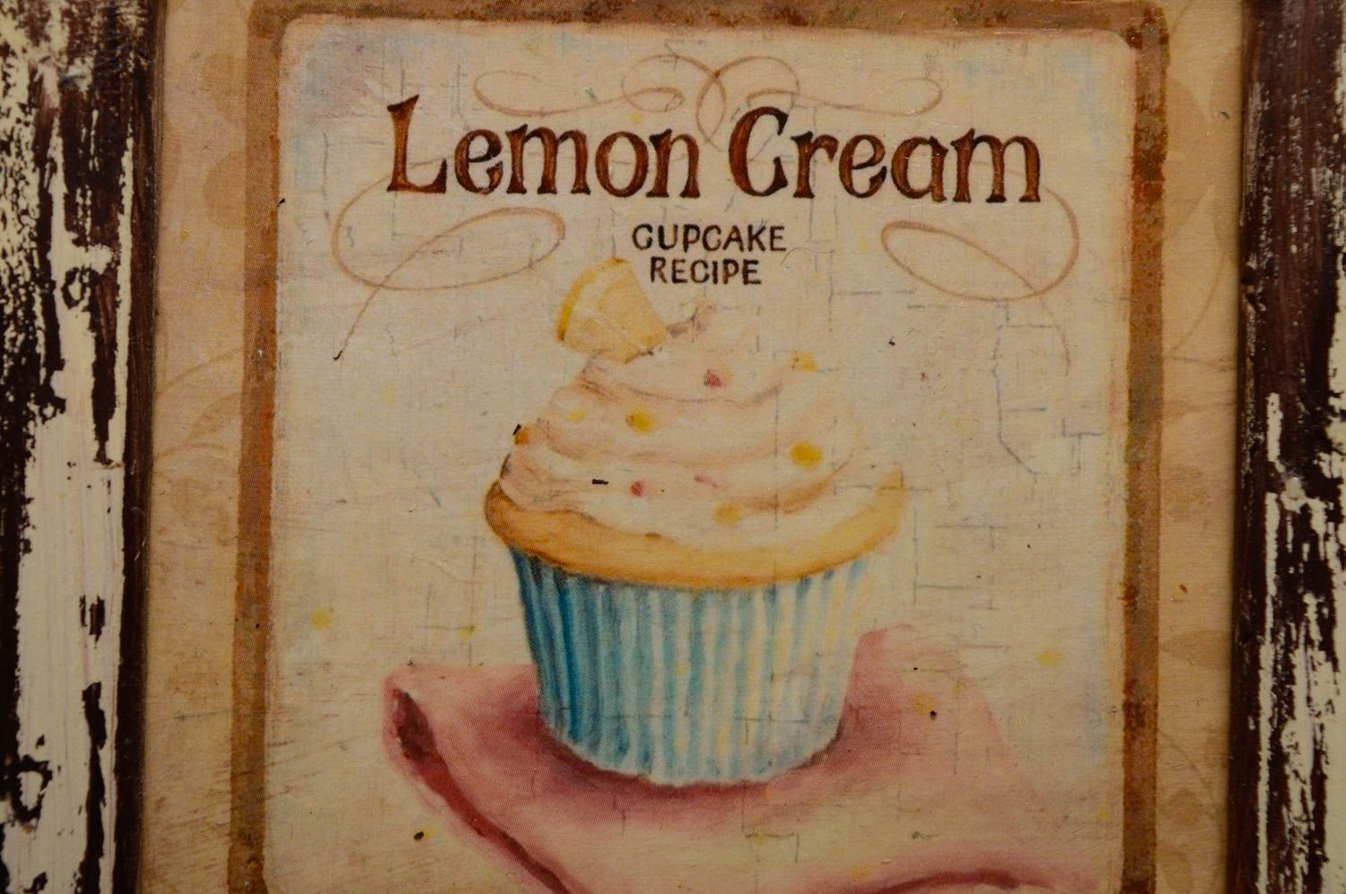 Decoupage wall panel Cupcake with Lemon Cream photo 2