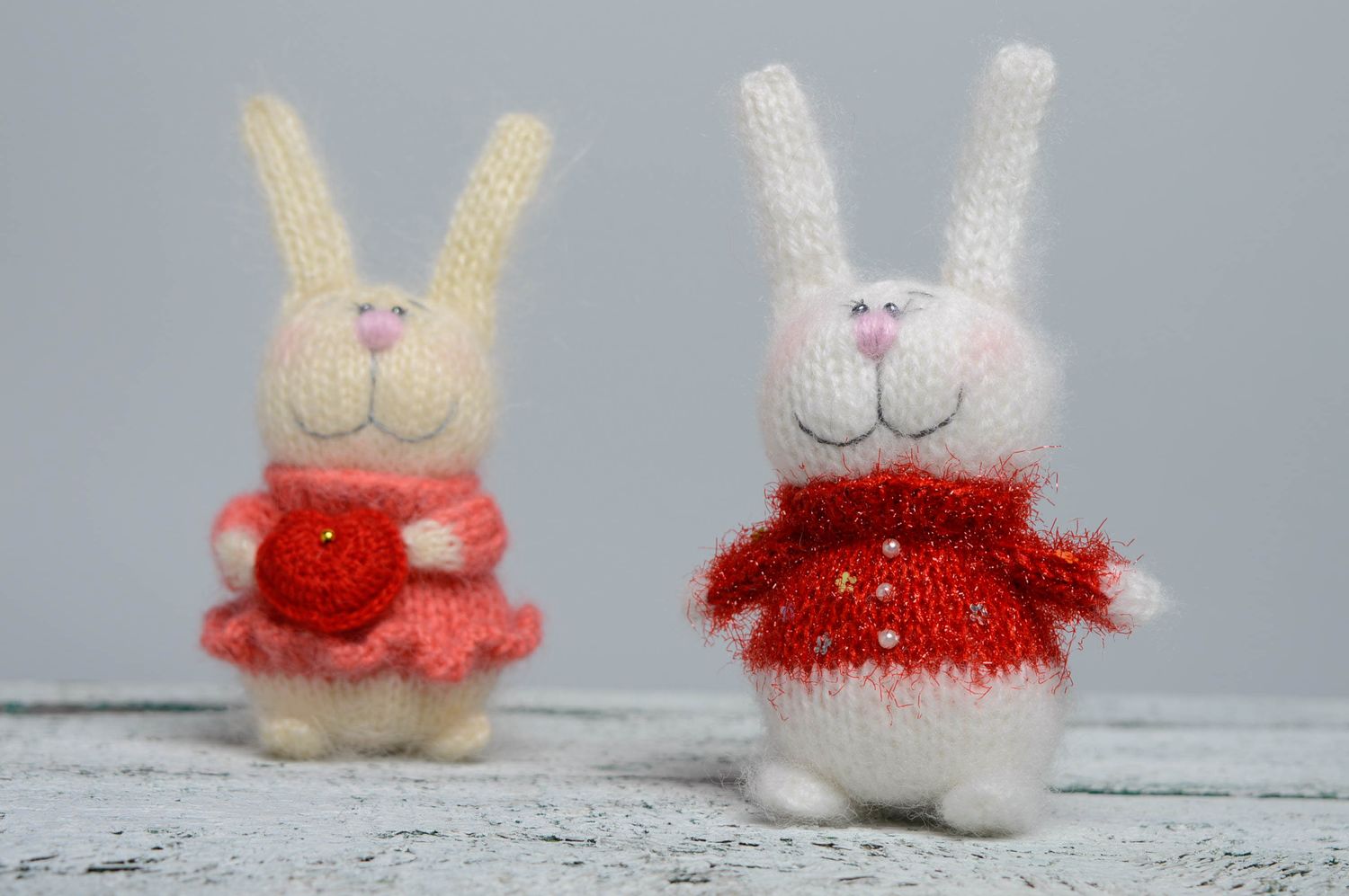 Designer knitted toy Hare photo 2