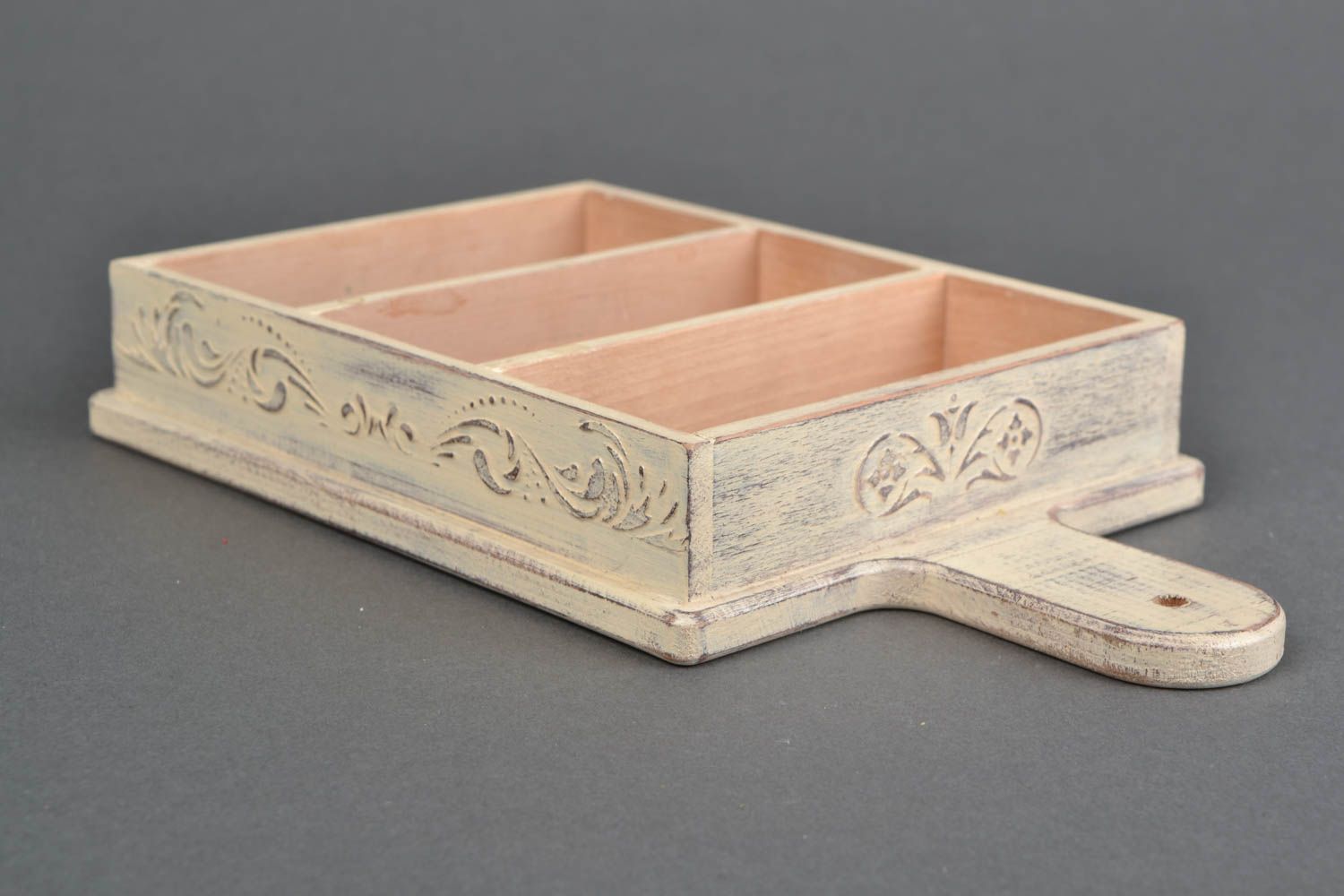 Wooden compartmental dish photo 4