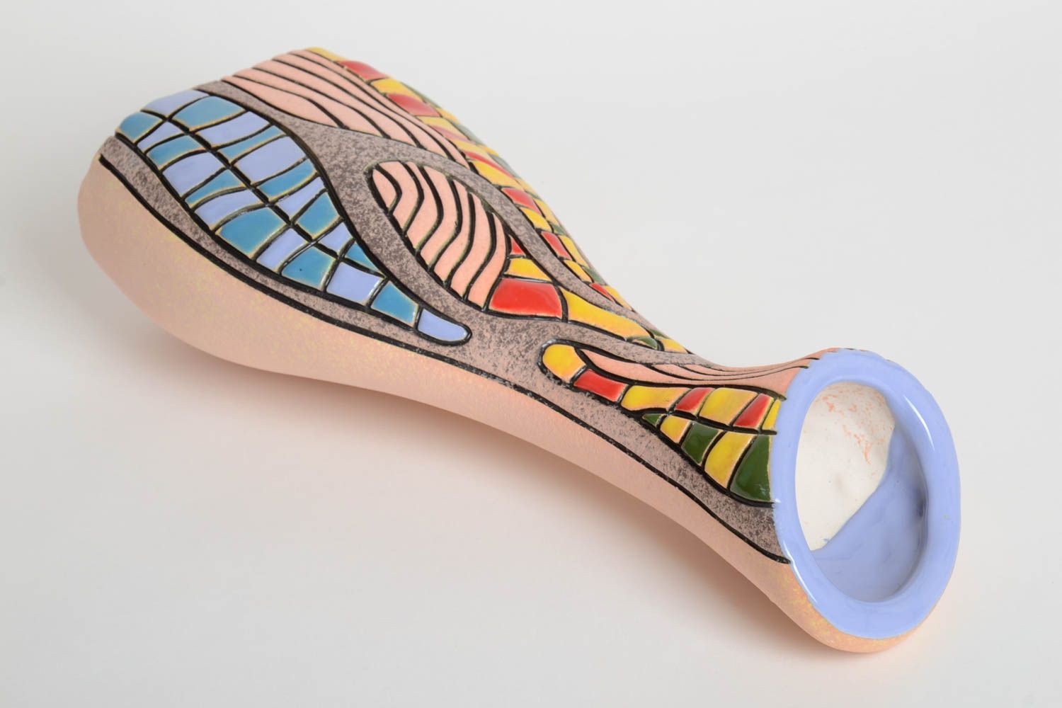 Deko Vase handgemachte Keramik Haus Dekoration Geschenk für Frauen Ethno Stil foto 5