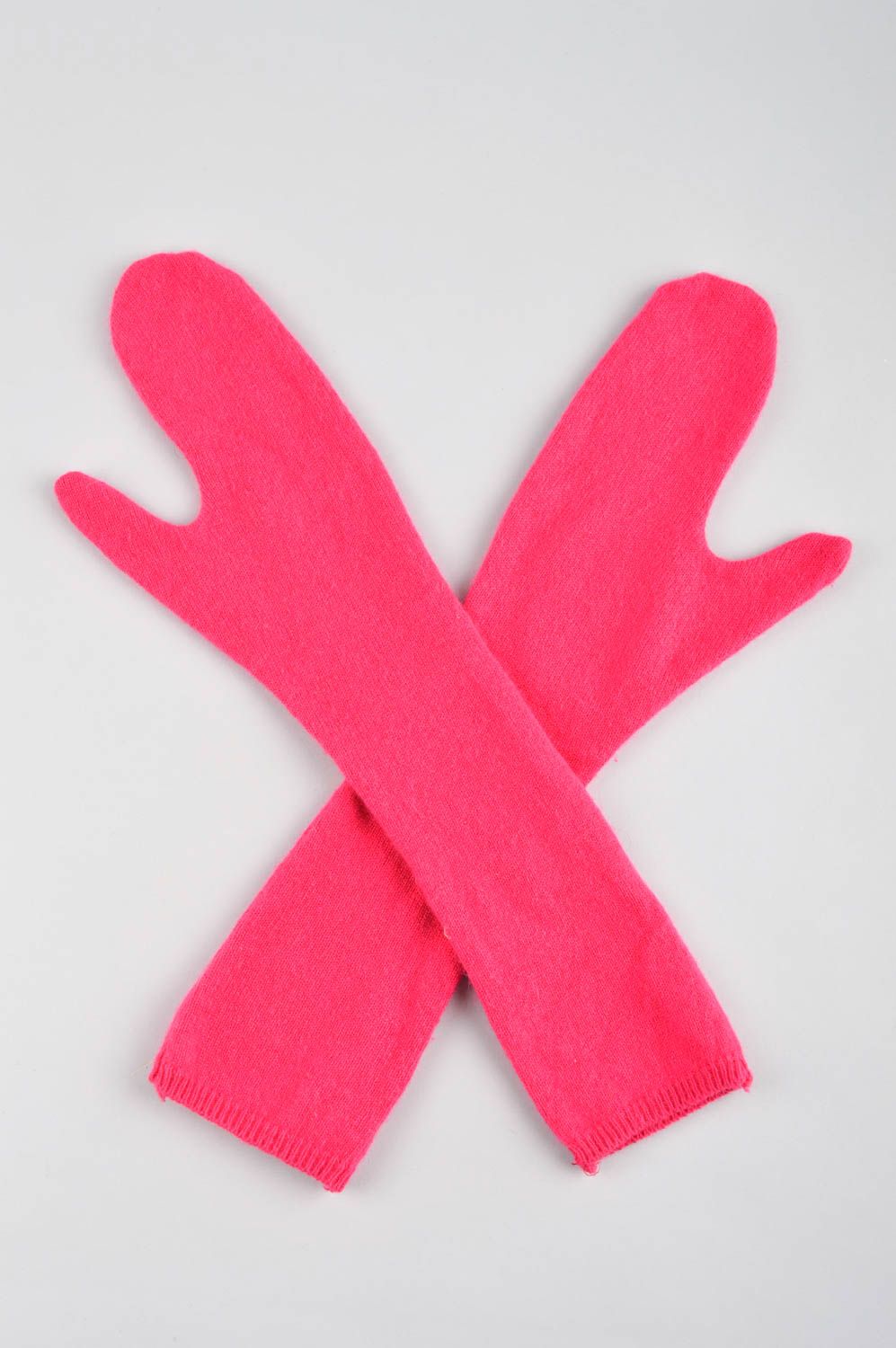 Перчатки ручной работы женские перчатки розовые длинные тканевые перчатки фото 1
