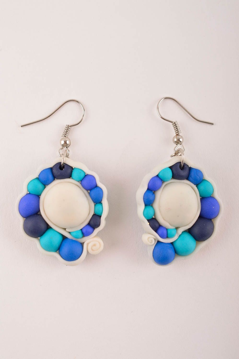 Handmade earrings clay accessory unusual jewelry gift ideas flower earrings photo 3