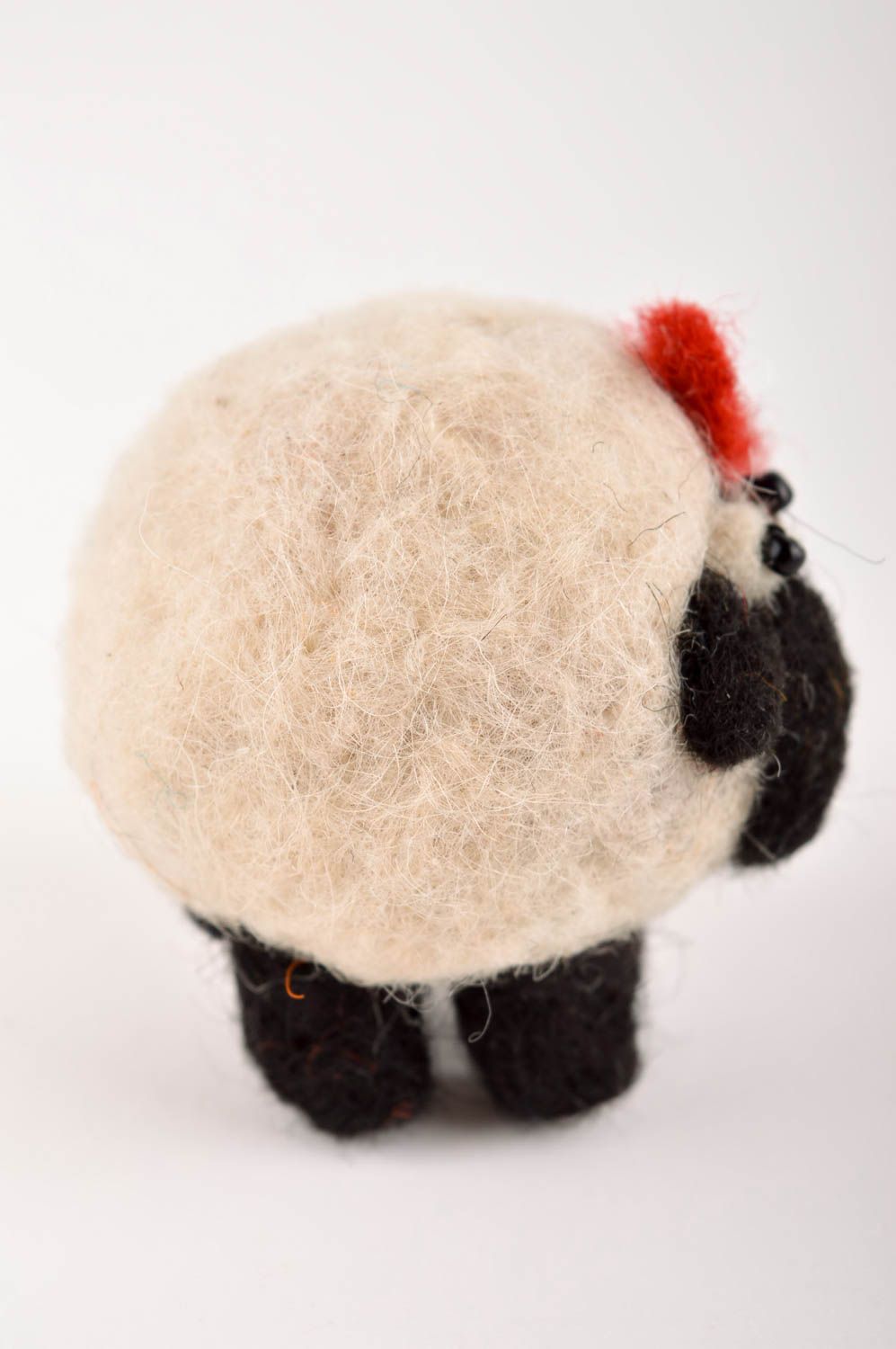 Juguete artesanal muñeca de peluche de lana regalo original Ovejita blanca foto 3