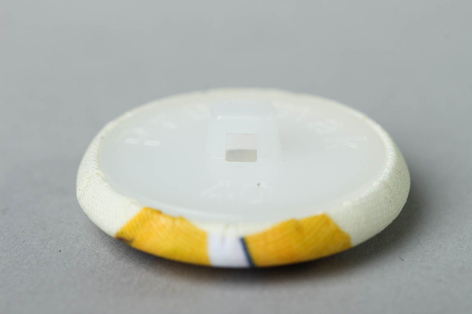 Botón de plástico hecho a mano forrado accesorio de moda regalo original foto 3