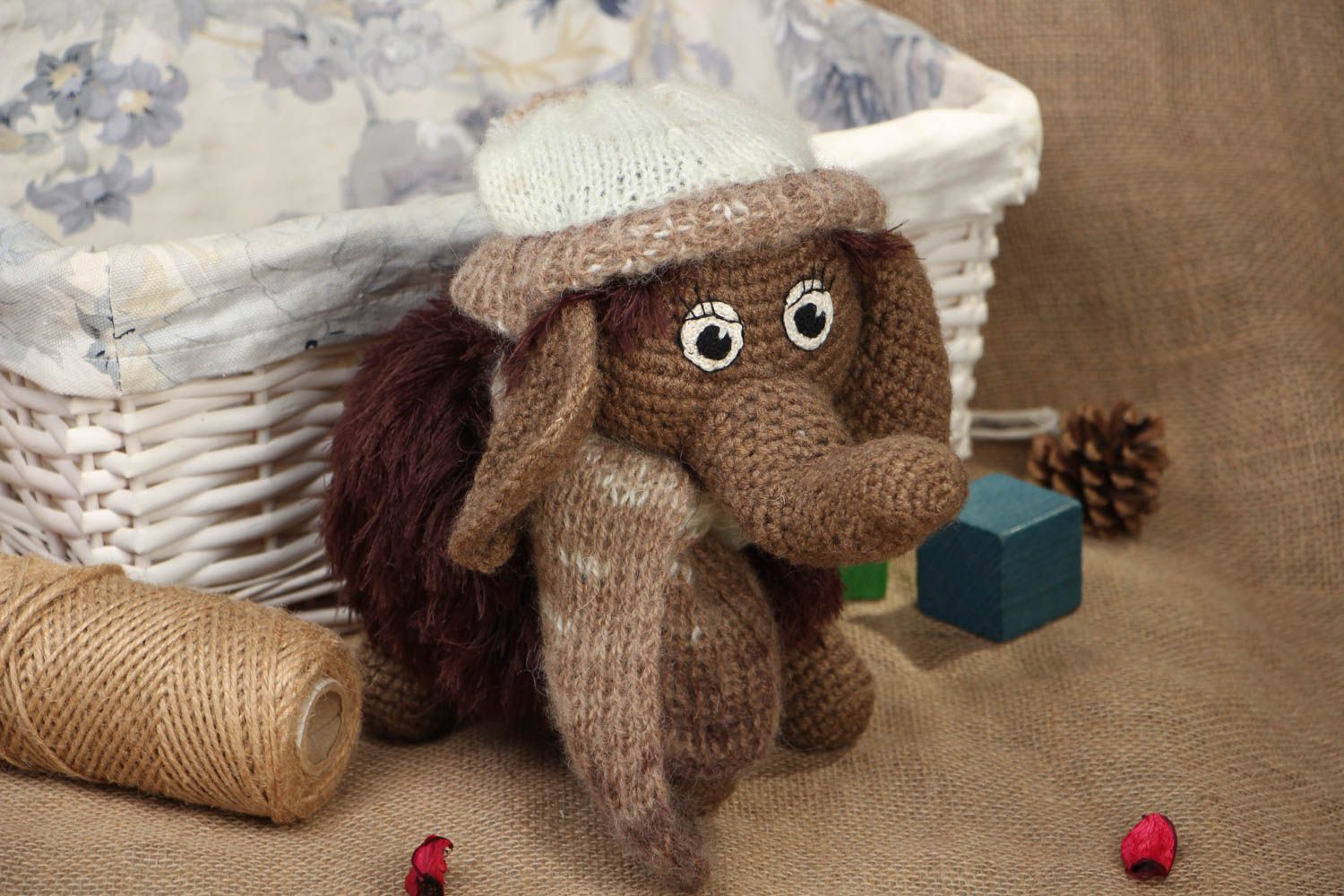Soft crochet toy Baby Mammoth photo 5