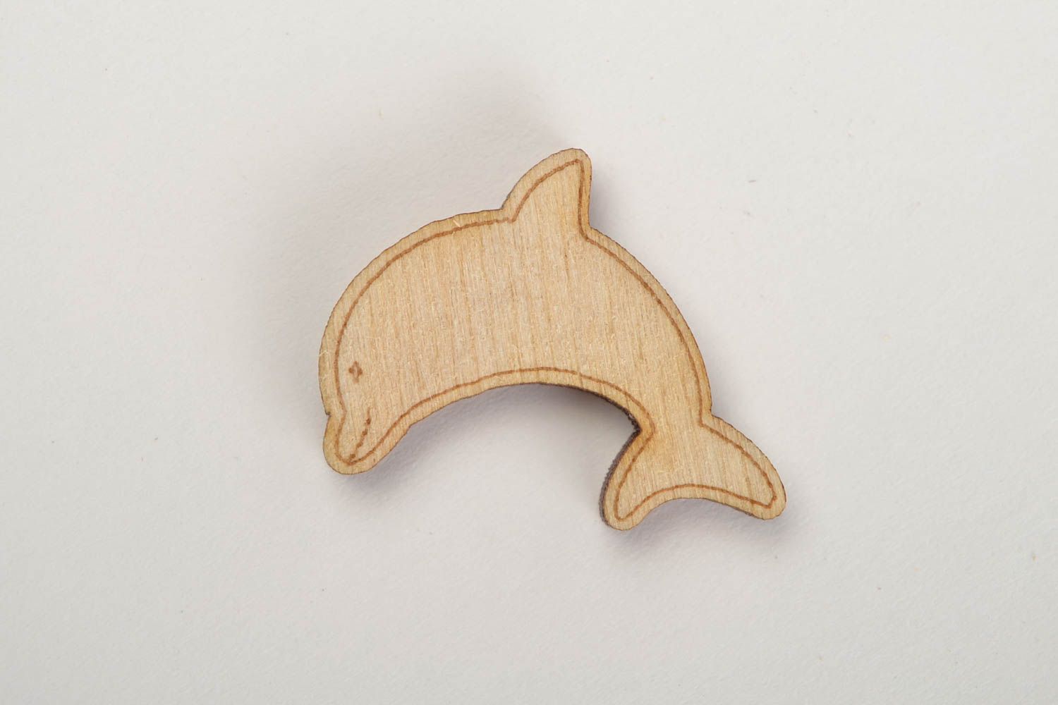 Handgemachte Miniatur Figur kleine Figur zum Bemalen Holz Rohling Delfin  foto 4