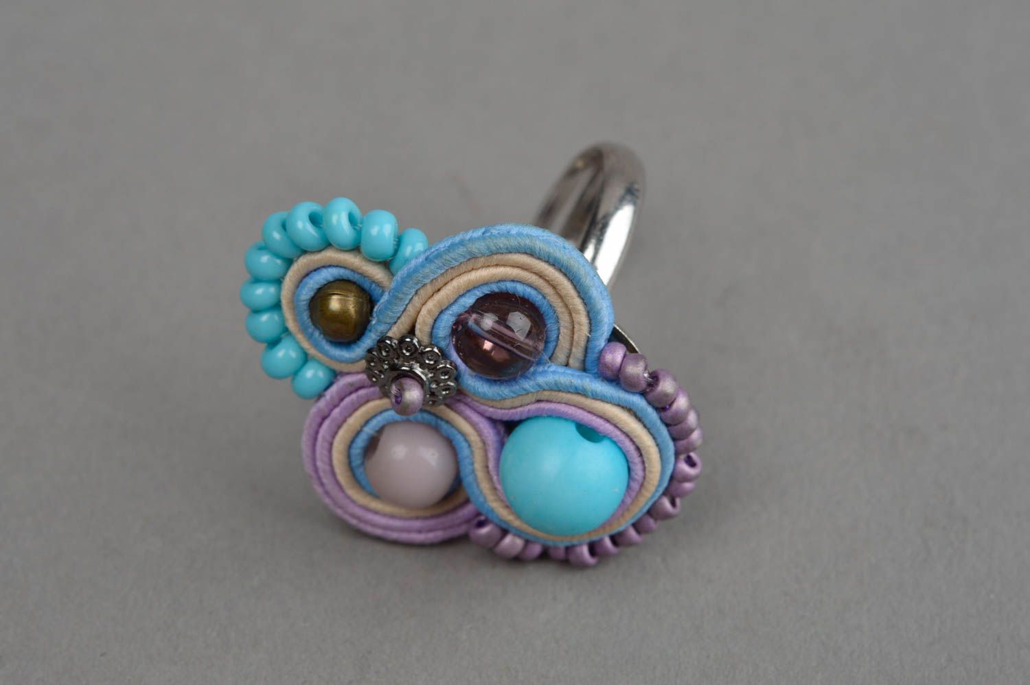 Fashion ring handmade soutache jewelry rings for women designer accessories photo 2