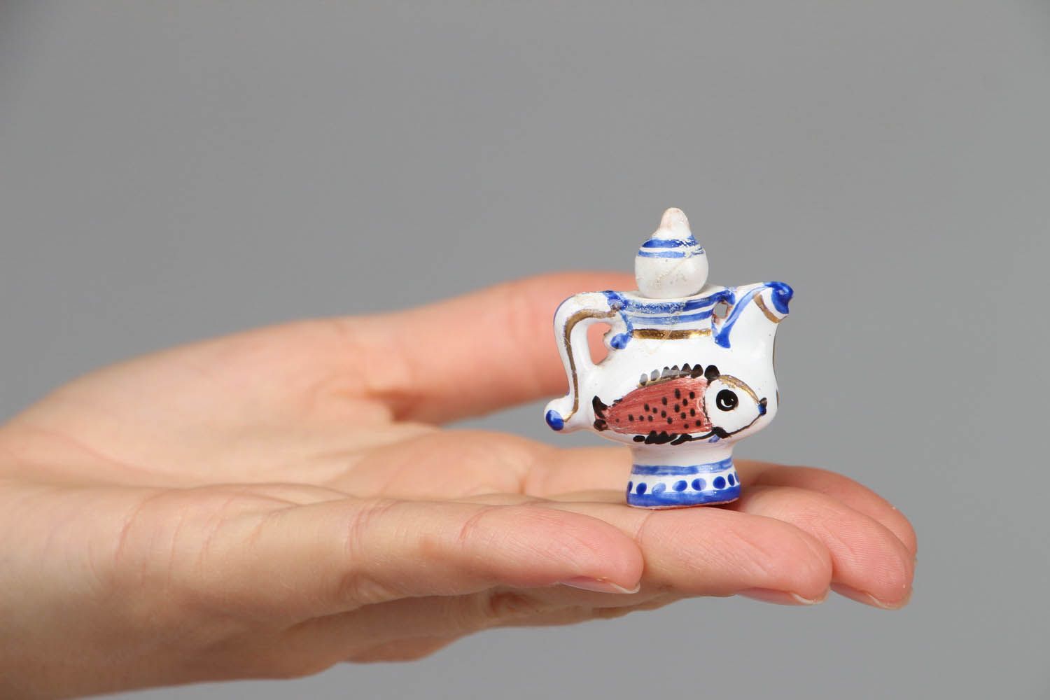 Kleine Statuette aus Keramik Teekanne foto 4