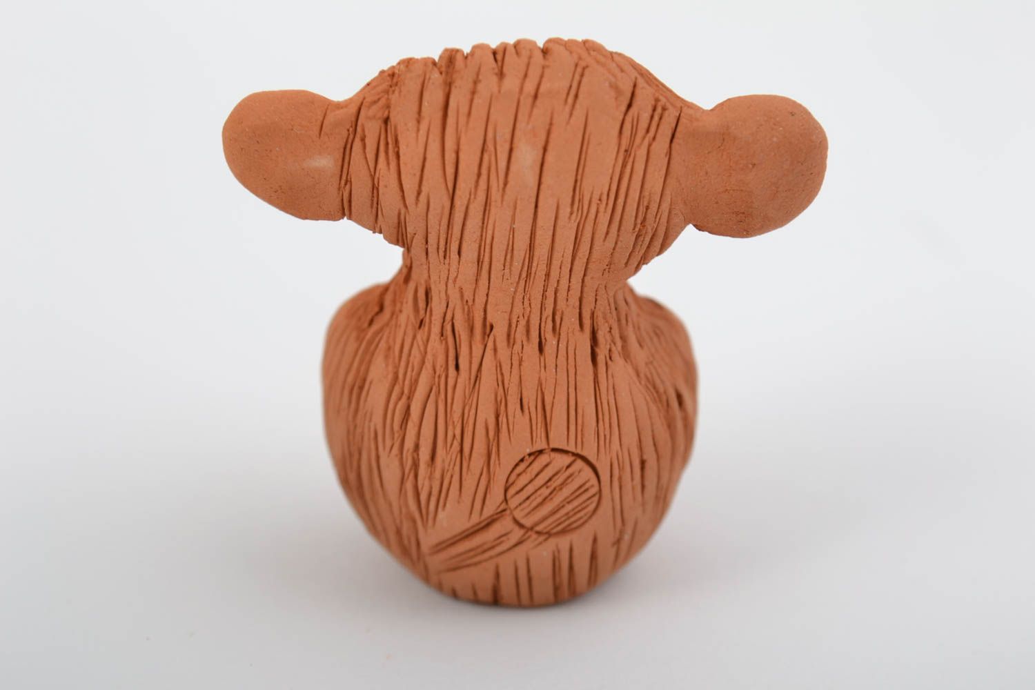 Drollige kleine Ton Statuette Affe handmade Schmuck für Interieur Dekor foto 4