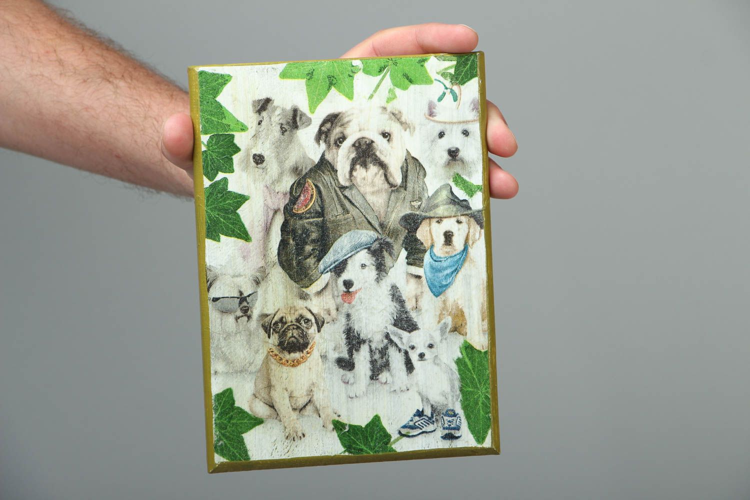 Wall panel with image of dogs photo 3