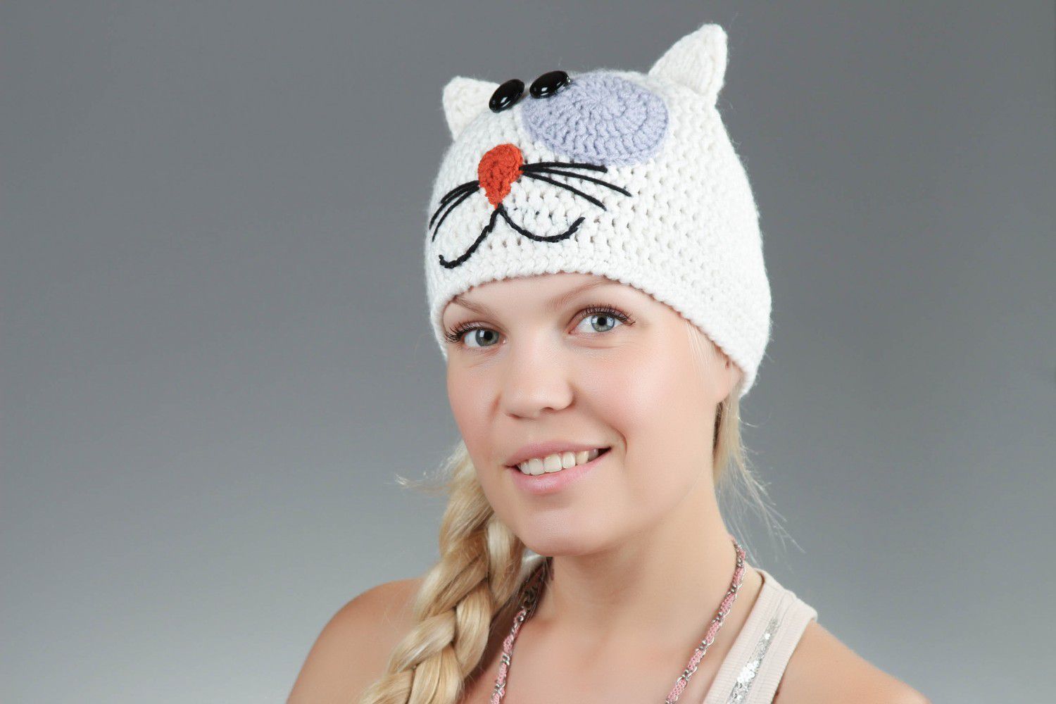 Knitted hat Cat bully photo 5