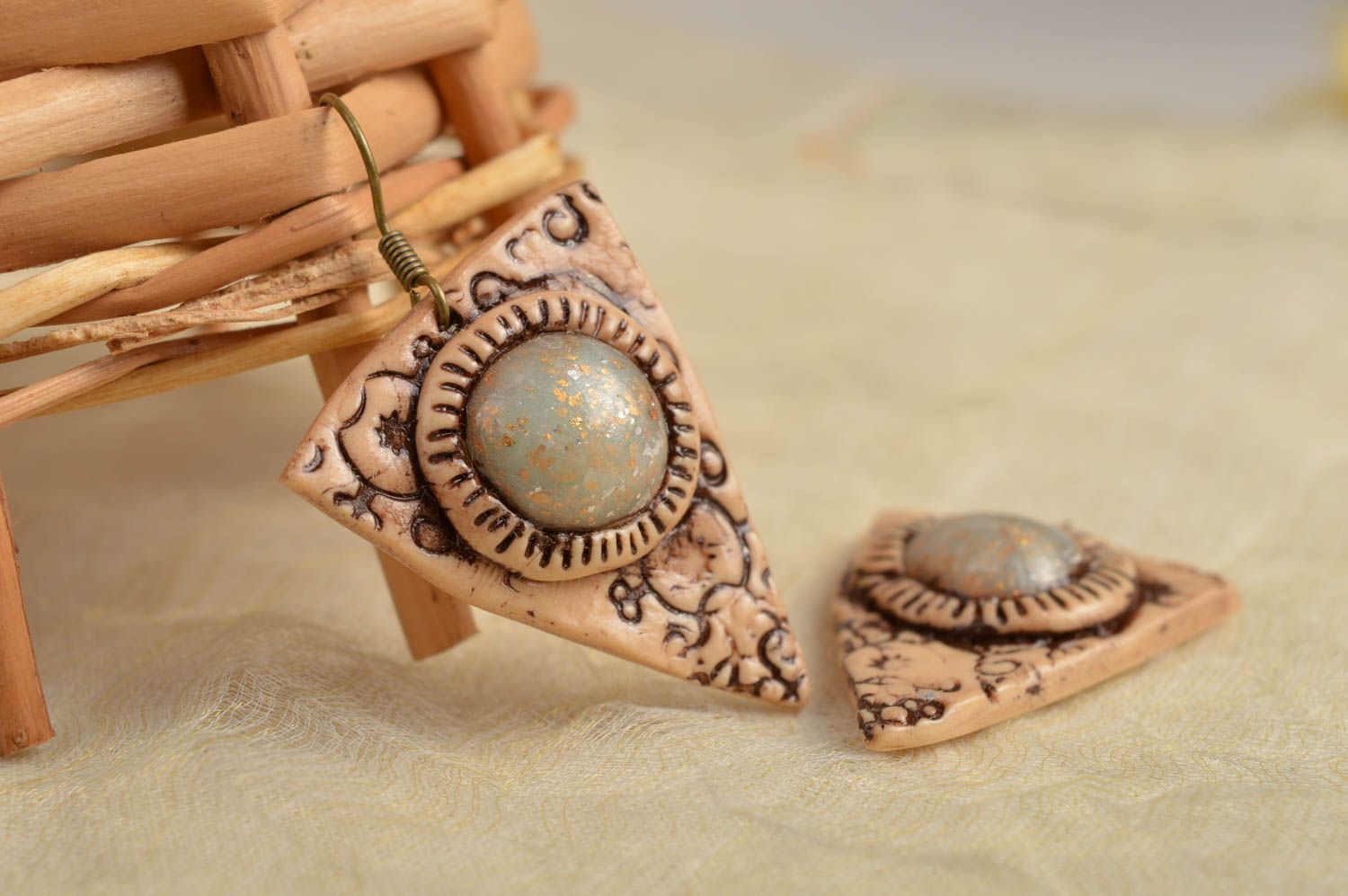 Handmade Ohrringe Juwelier Modeschmuck Polymer Clay Schmuck Geschenk für Frauen foto 1