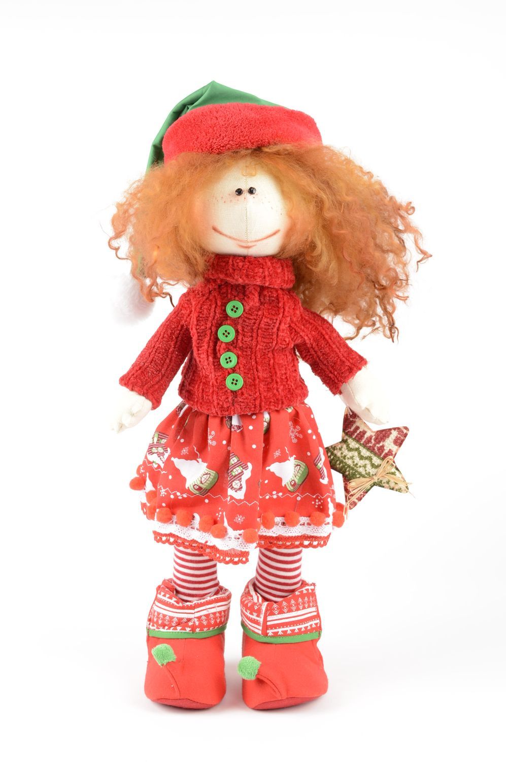 Puppe aus Stoff handmade Kinder Spielzeug Designer Geschenk zum Weihnachten foto 2