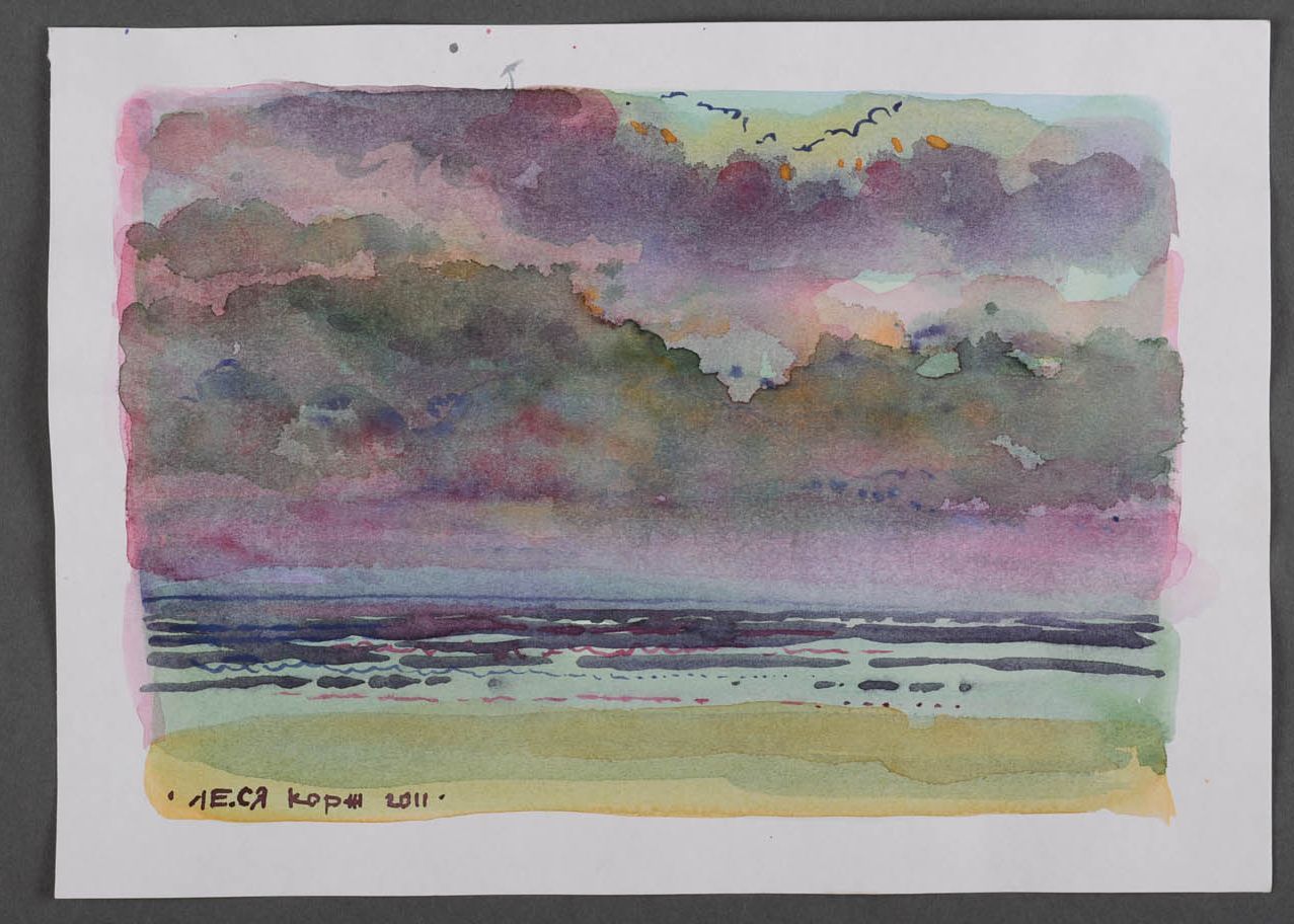 Watercolor painting The Sea photo 1