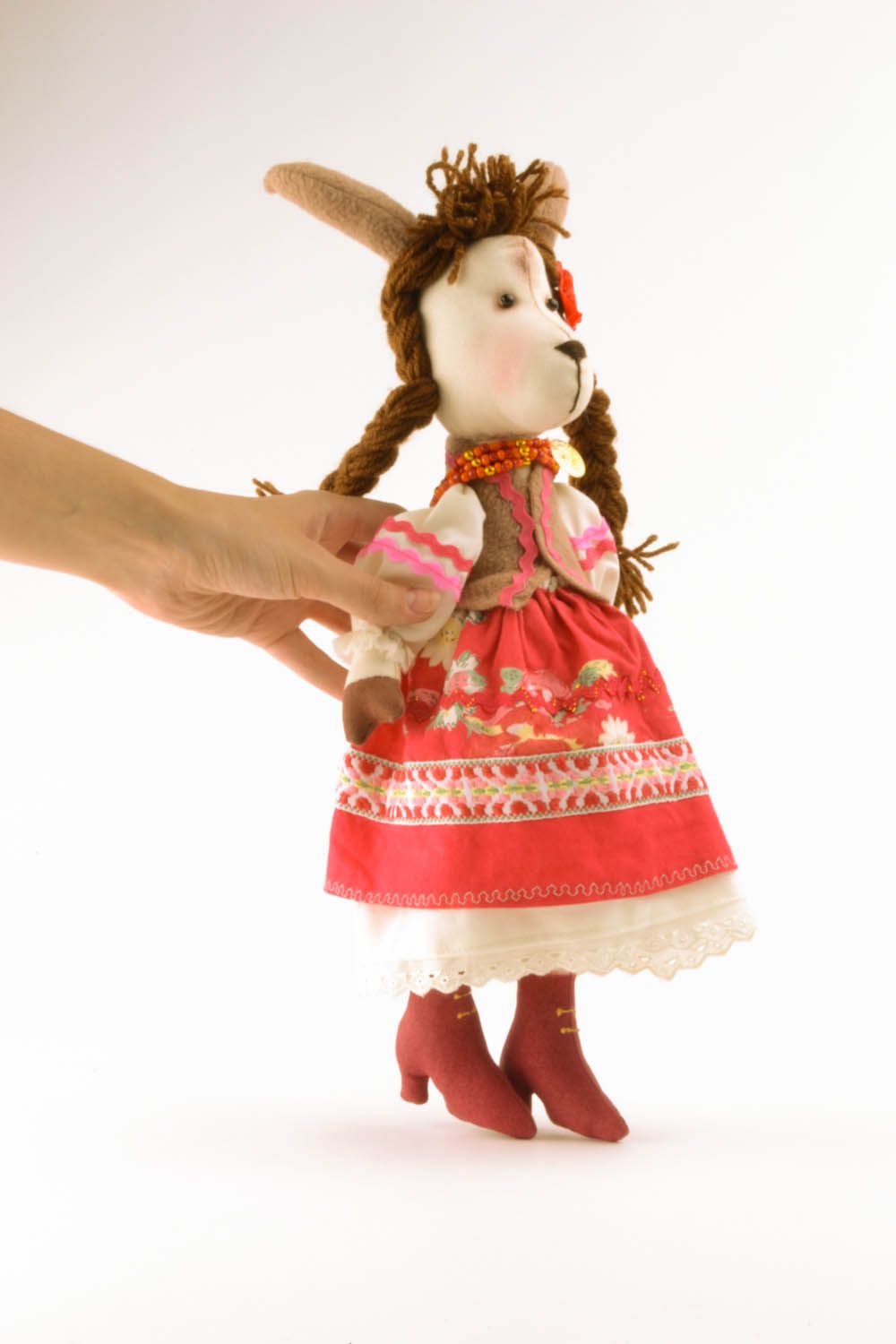 Handmade toy Ukrainian Goat Girl photo 5