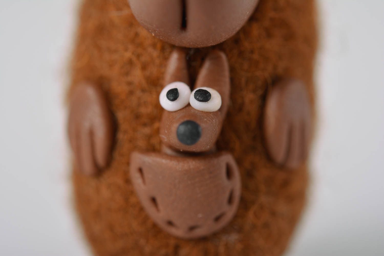 Игрушка мягкая необычная игрушка ручной работы детская игрушка животного кенгуру фото 3