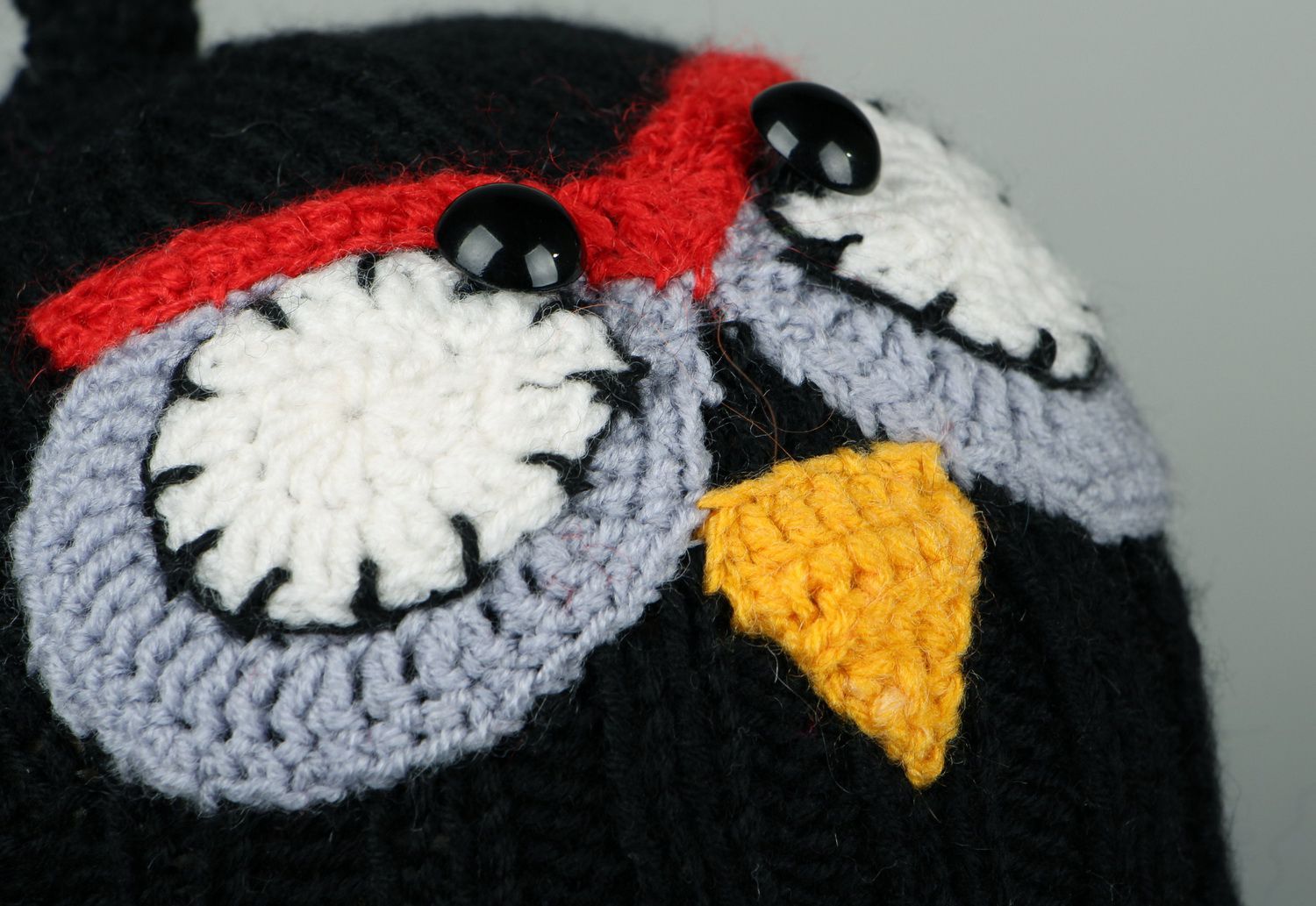 Knitted hat Angry black photo 5