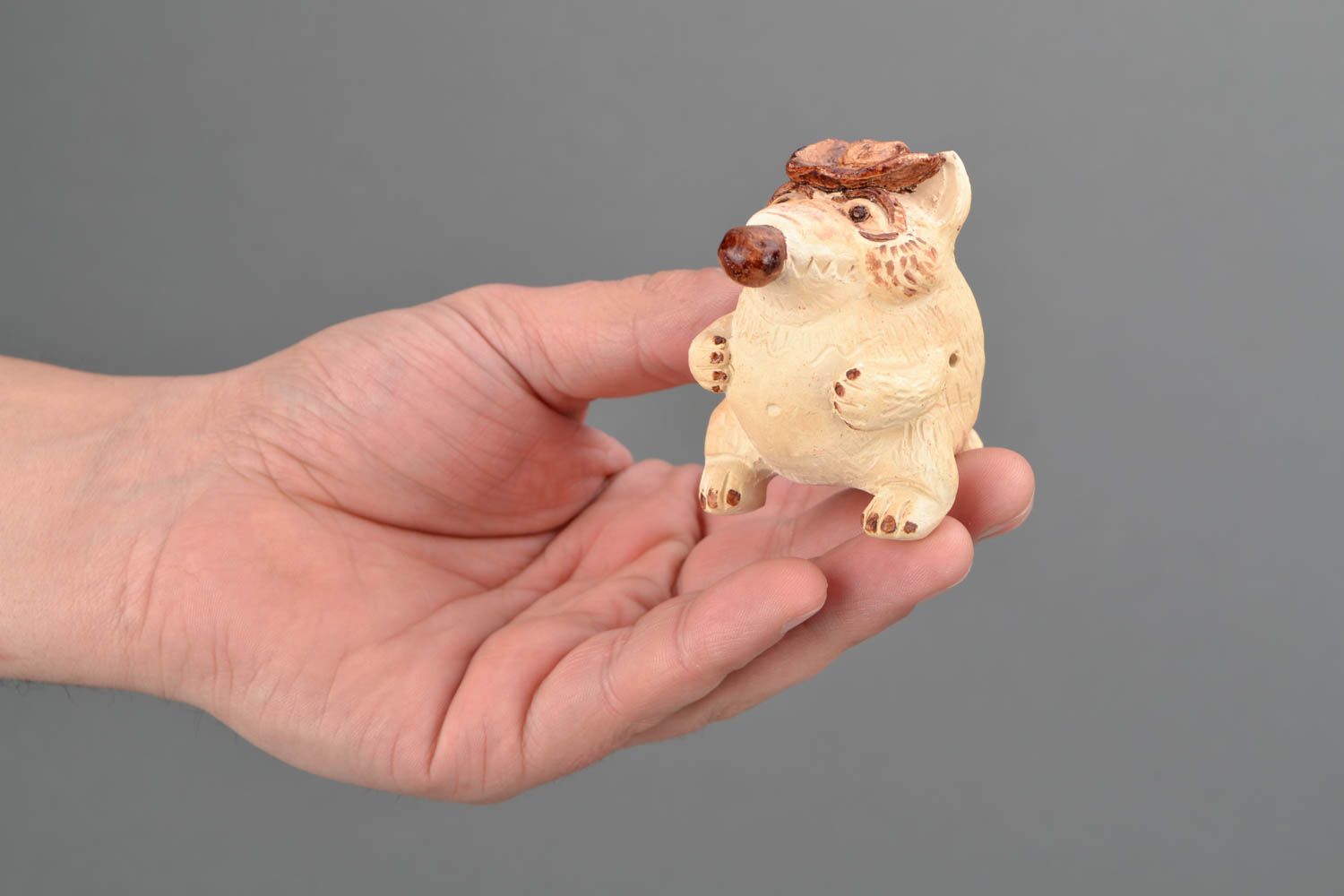 Глиняная игрушка-свистулька расписанная  фото 2