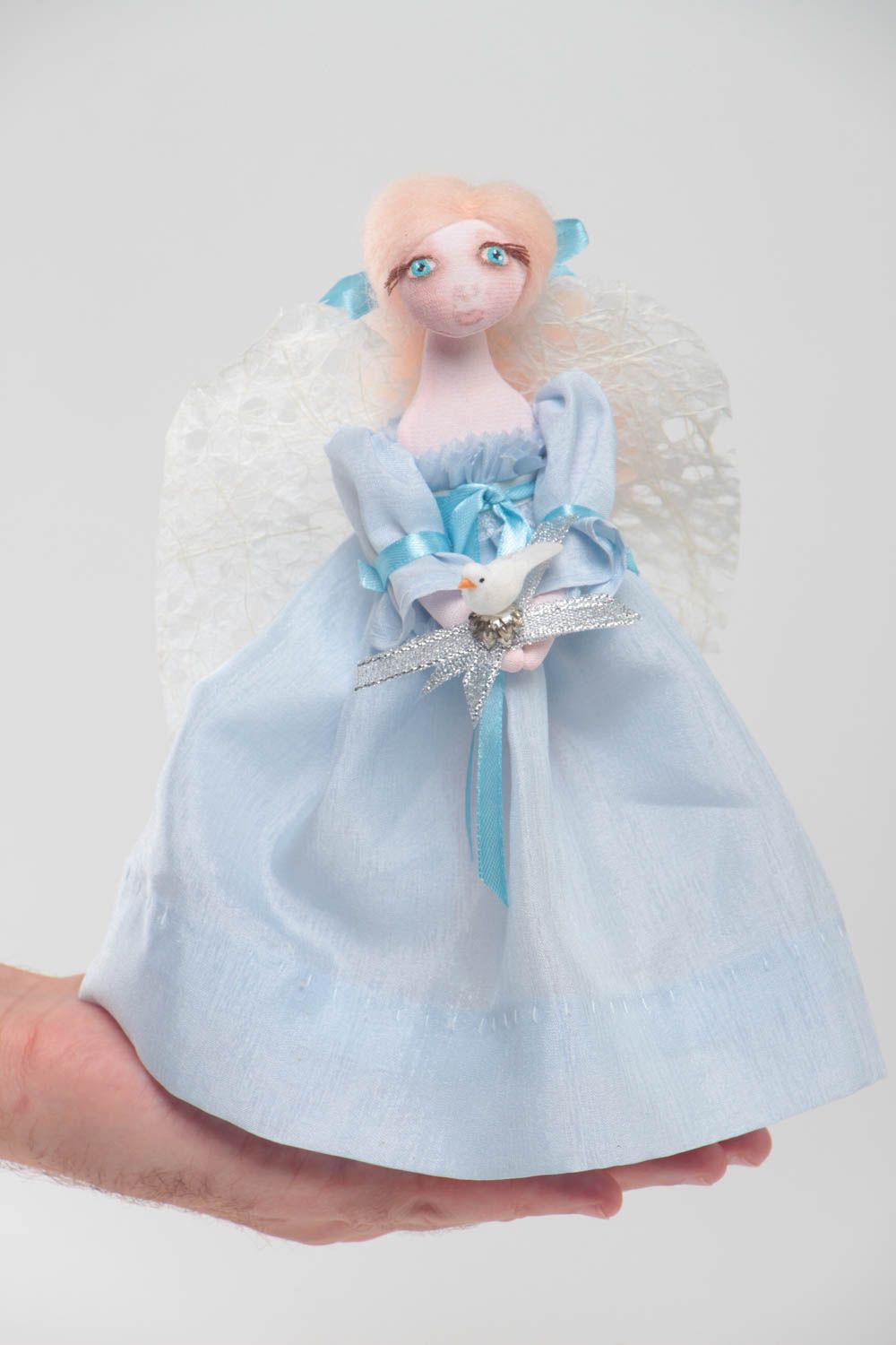 Designer textile doll handmade beautiful angel cute soft toy interior decor photo 5