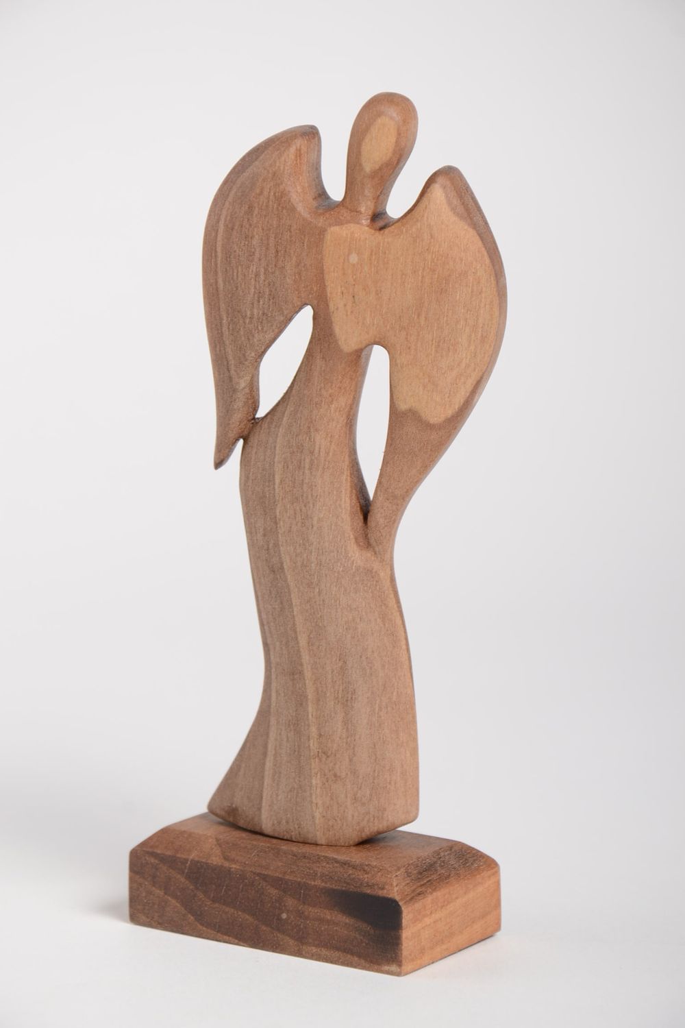 Figura de madera hecha a mano objeto de decoración souvenir original ángel foto 3