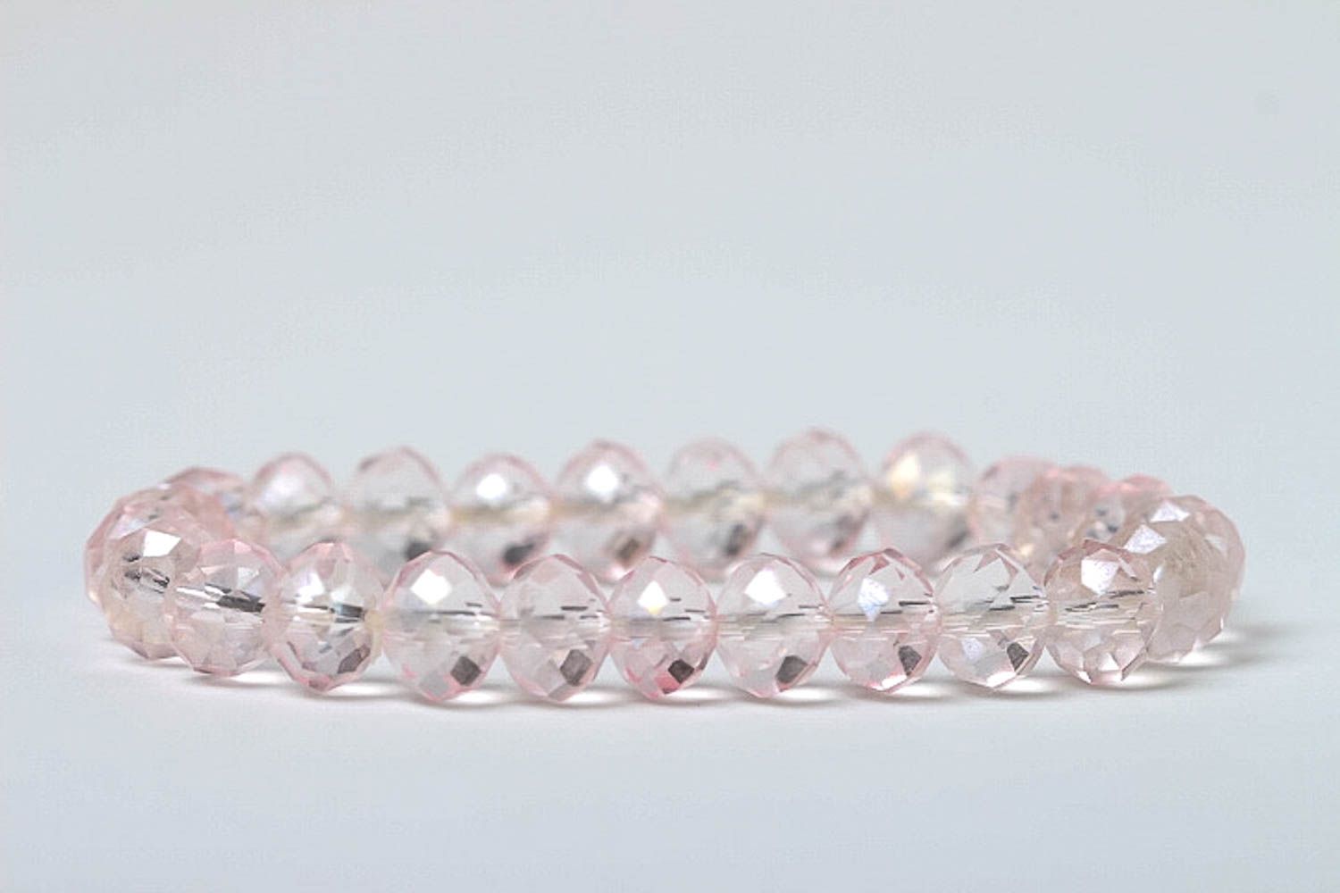 Bracelet cristal transparents Bijou fait main élégant design Cadeau femme photo 4